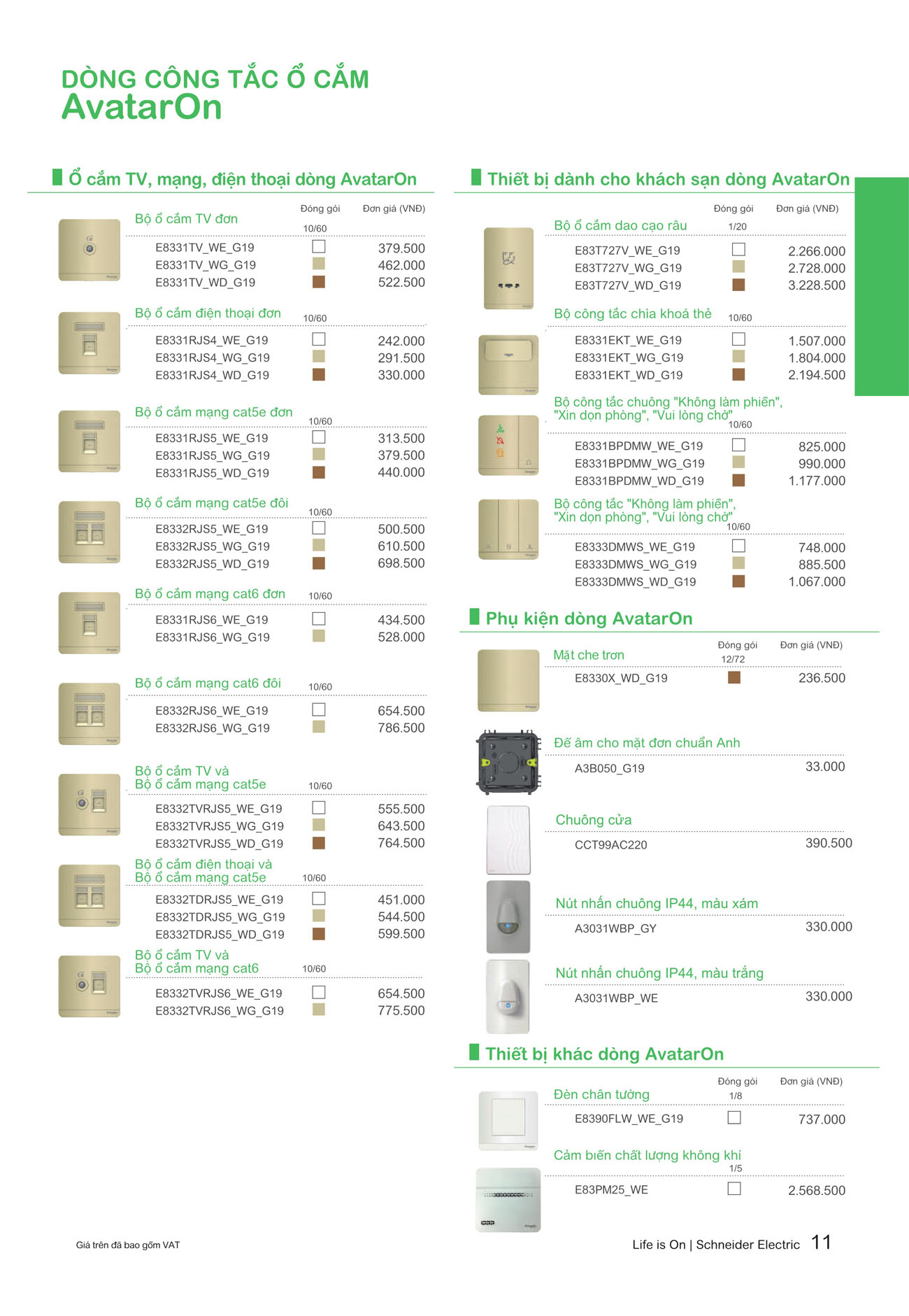 Bảng giá Schneider 2024 (dành cho đại lý) - Trang 11)
