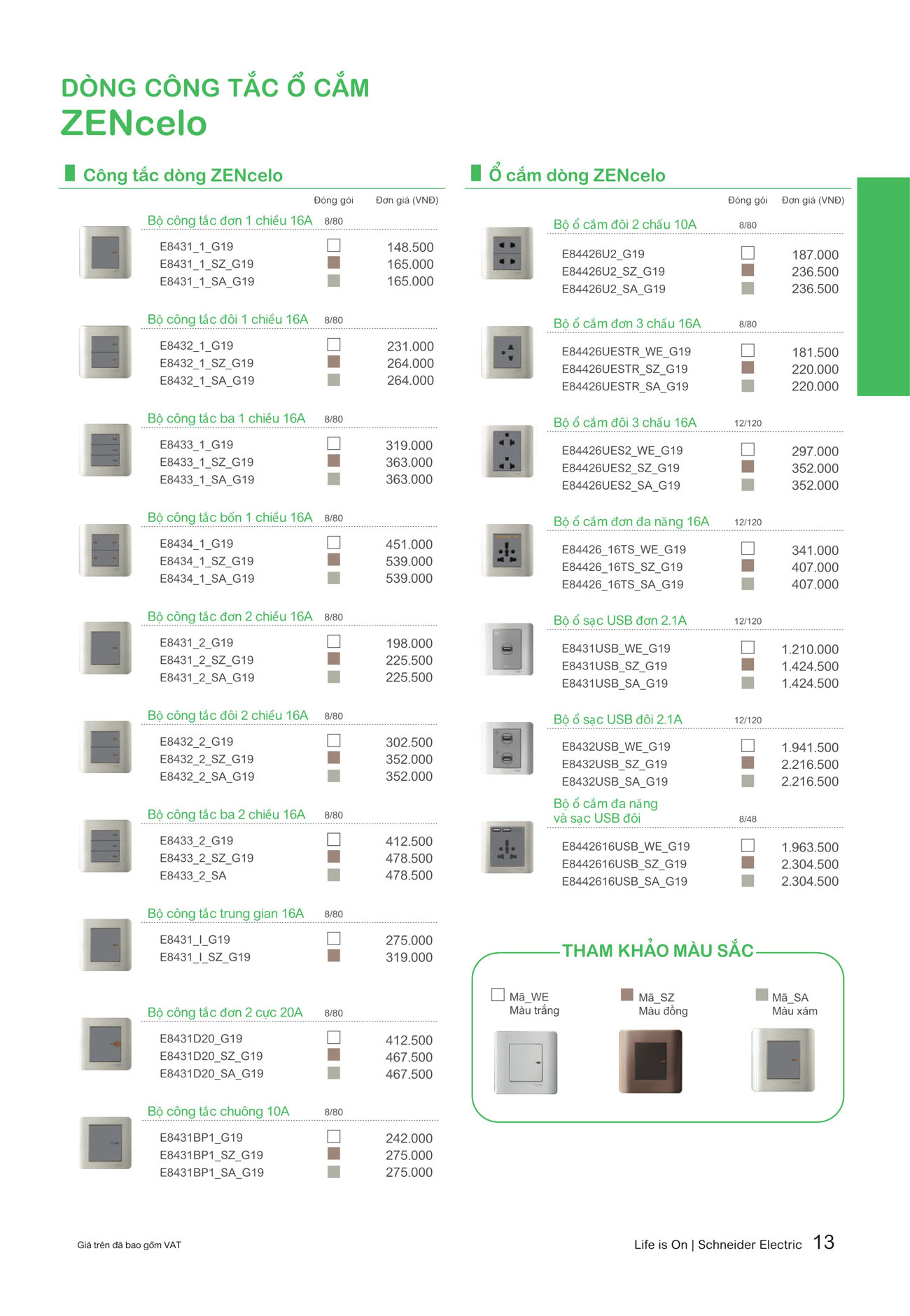 Bảng giá Schneider 2024 (dành cho đại lý) - Trang 13)