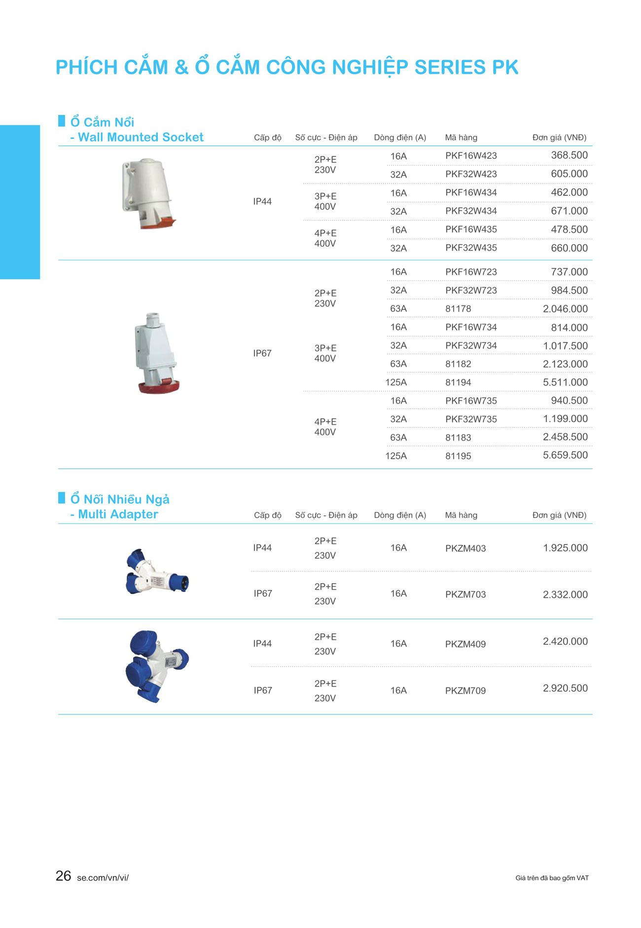 Bảng giá Schneider 2024 (dành cho đại lý) - Trang 26)