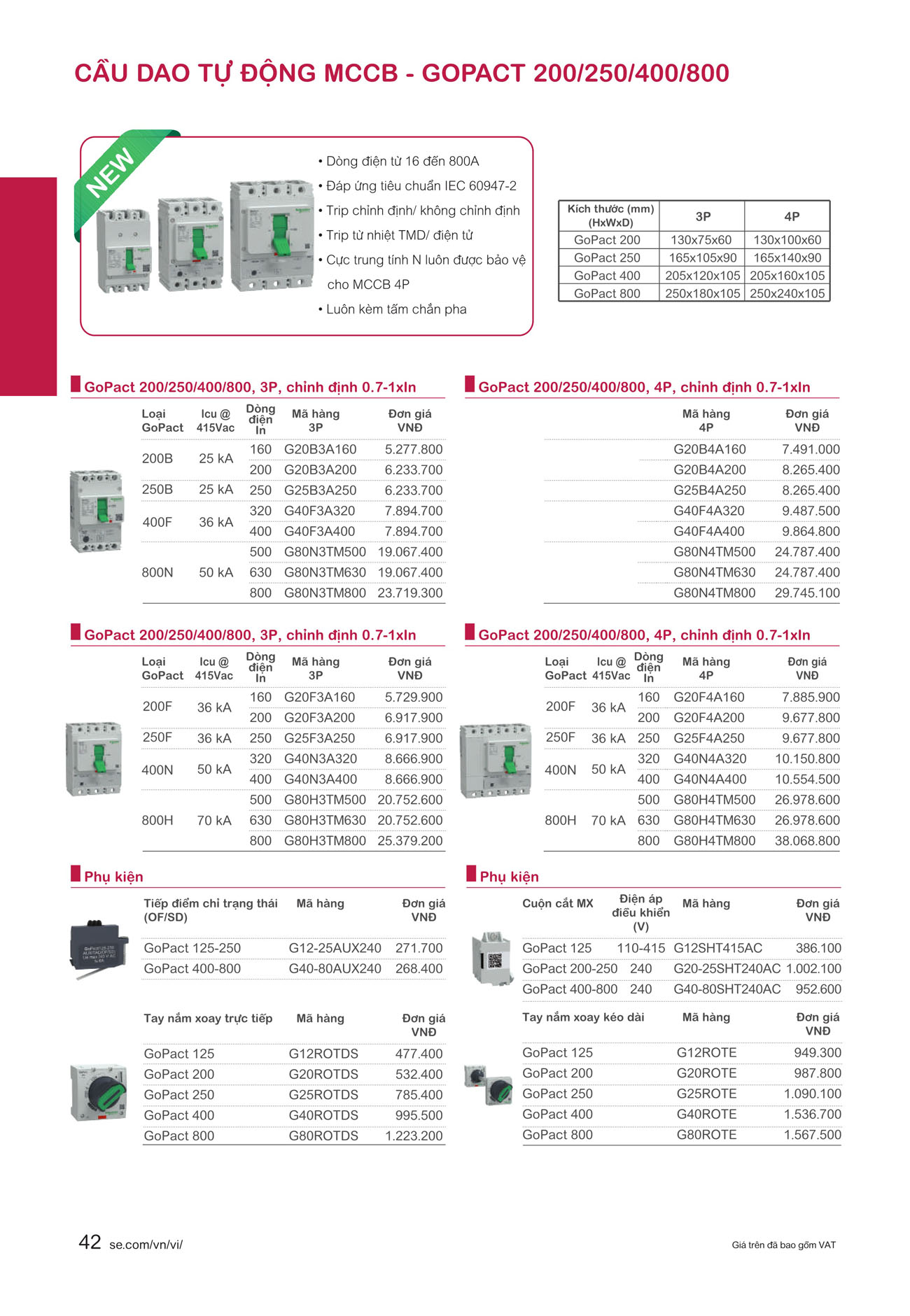 Bảng giá Schneider 2024 (dành cho đại lý) - Trang 42)