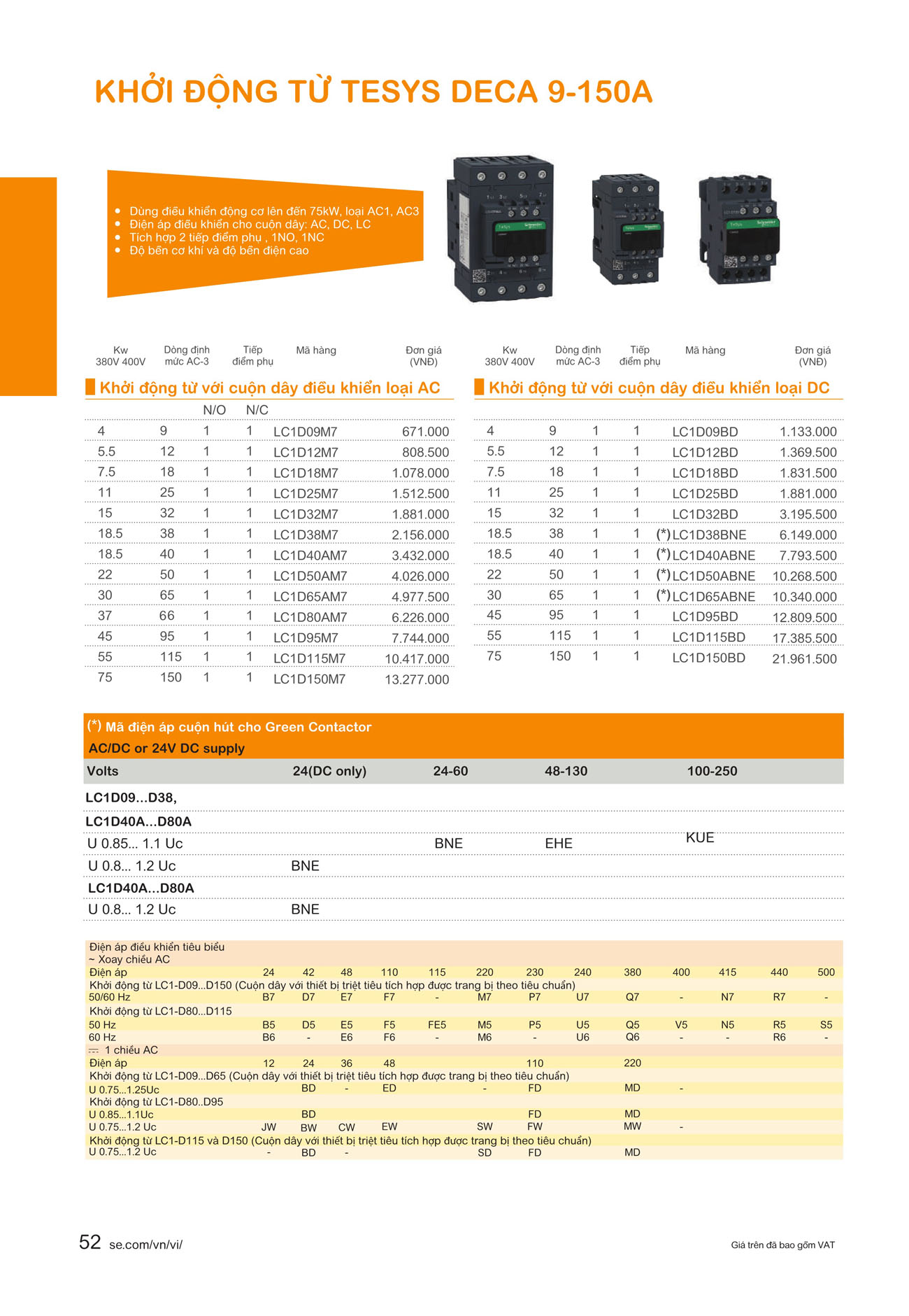 Bảng giá Schneider 2024 (dành cho đại lý) - Trang 52)