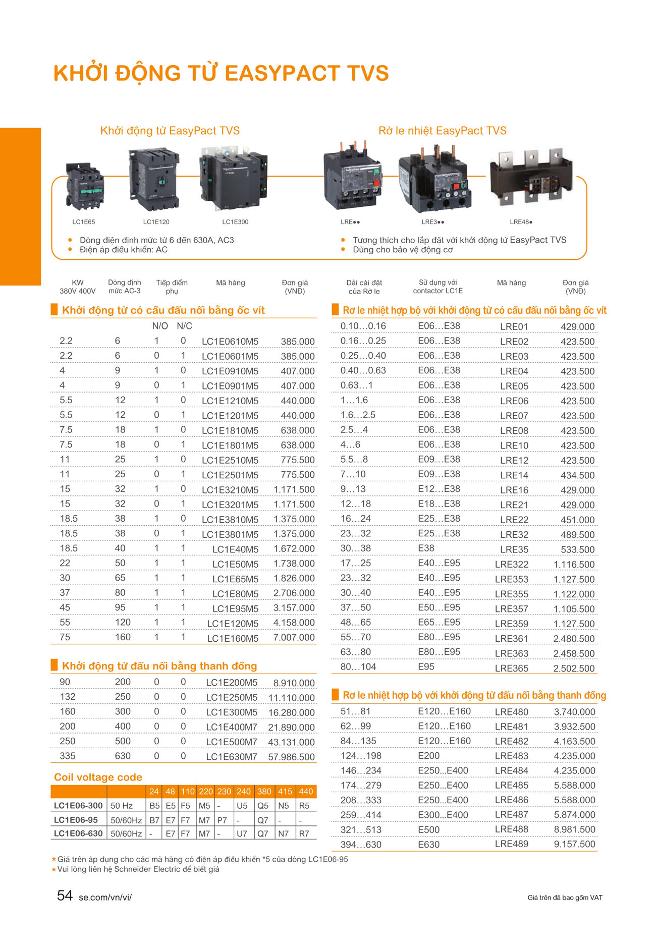 Bảng giá Schneider 2024 (dành cho đại lý) - Trang 54)