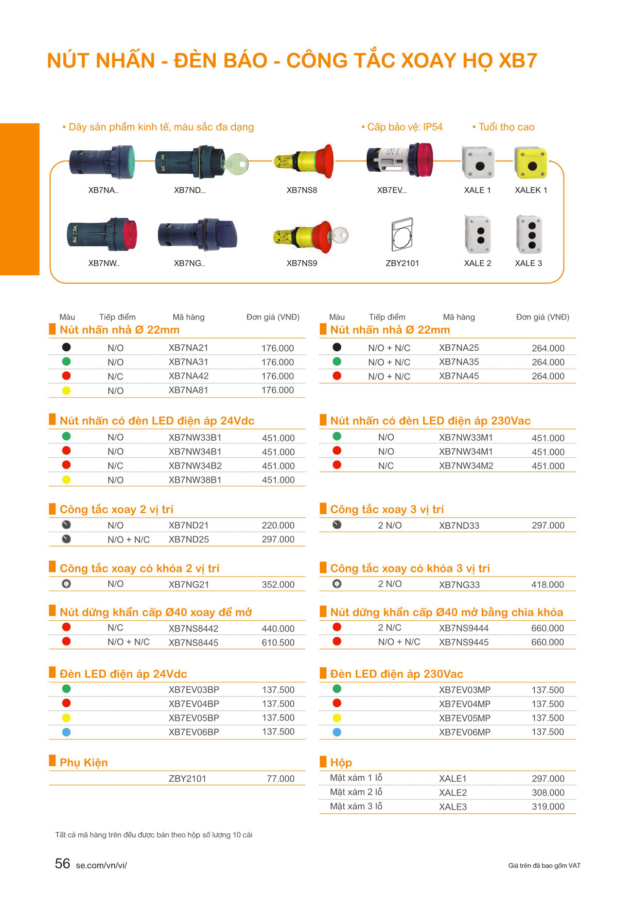 Bảng giá Schneider 2024 (dành cho đại lý) - Trang 56)