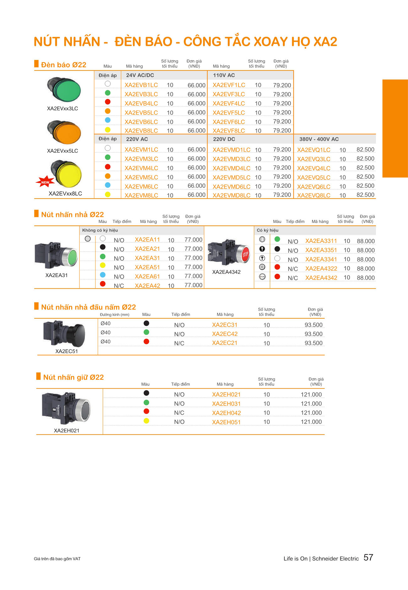 Bảng giá Schneider 2024 (dành cho đại lý) - Trang 57)