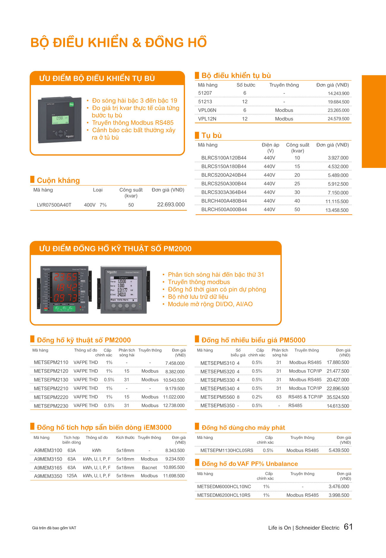 Bảng giá Schneider 2024 (dành cho đại lý) - Trang 61)