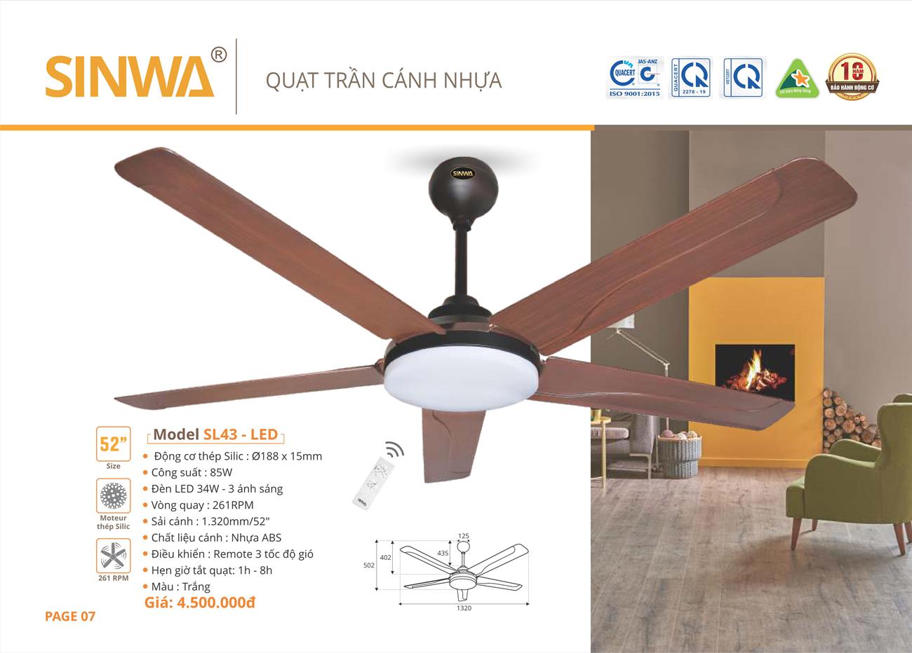 Catalogue Quạt trần trang trí Sinwa 2023 - Trang 10)