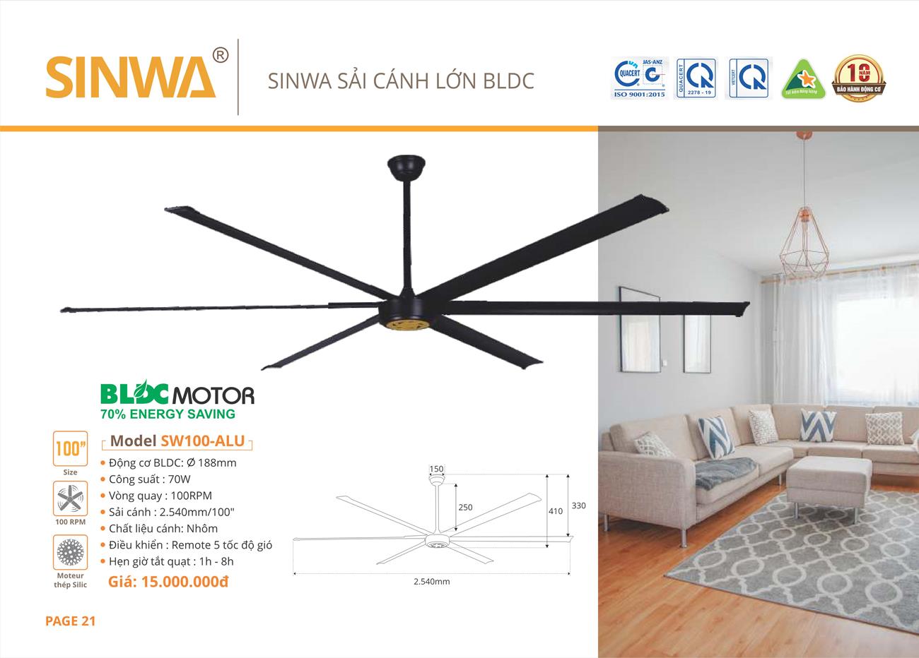 Catalogue Quạt trần trang trí Sinwa 2023 - Trang 24)