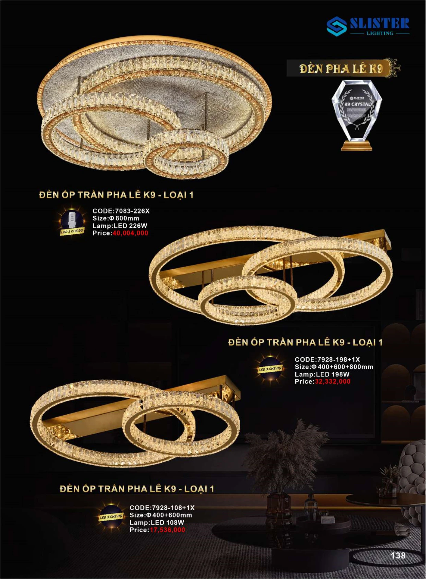 Catalogue Đèn Trang Trí SLISTER 2026 - Trang 139)
