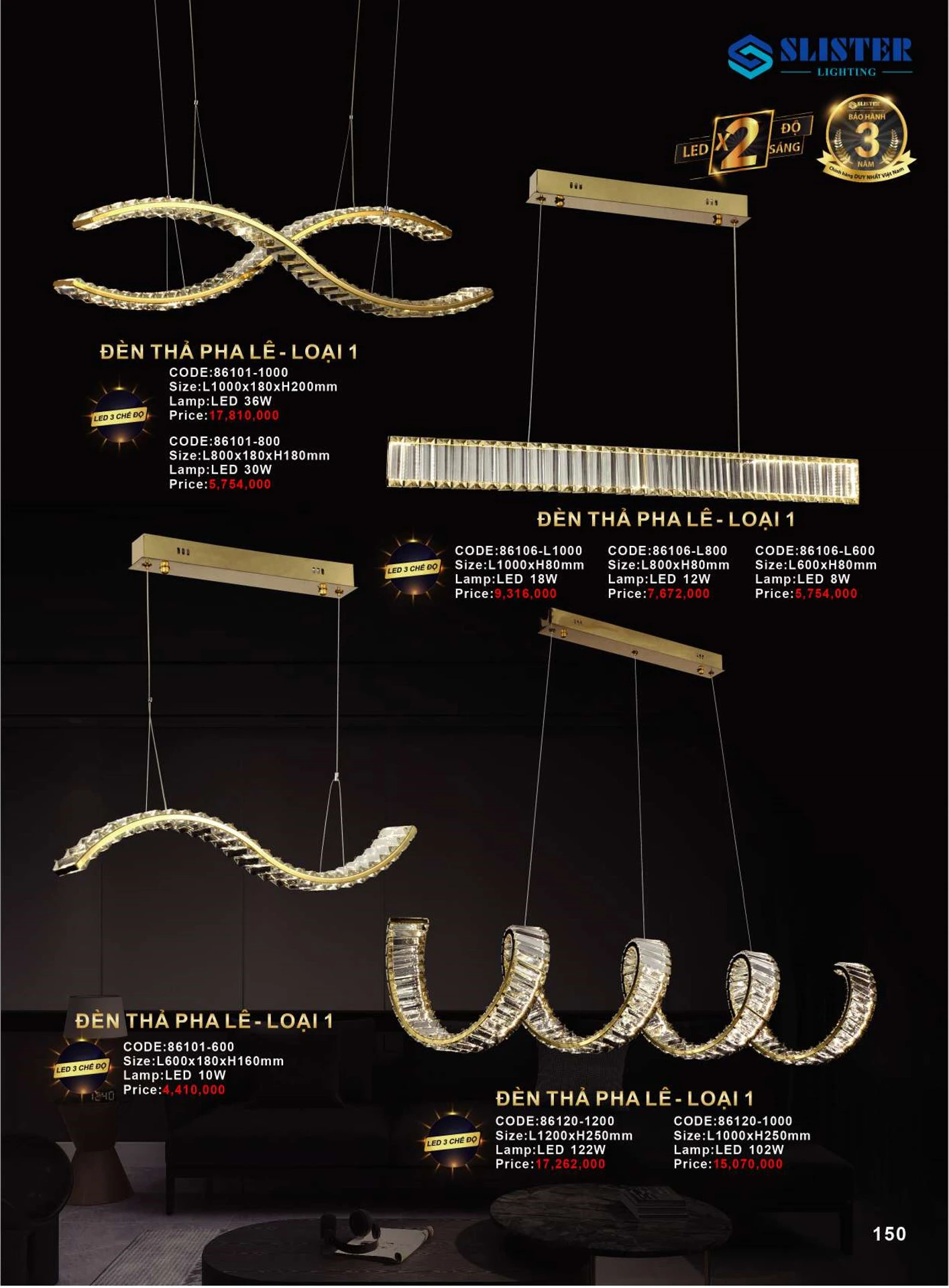 Catalogue Đèn Trang Trí SLISTER 2026 - Trang 149)