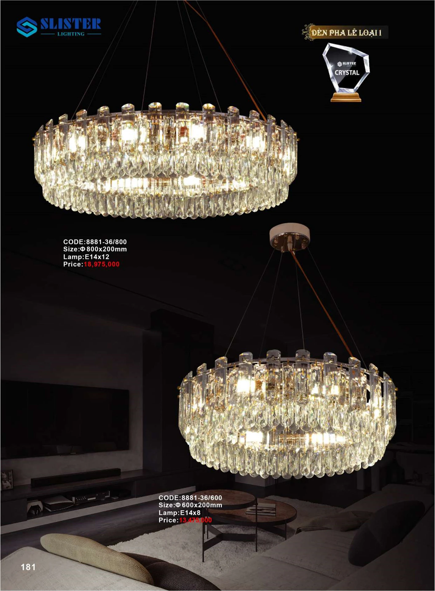 Catalogue Đèn Trang Trí SLISTER 2026 - Trang 182)