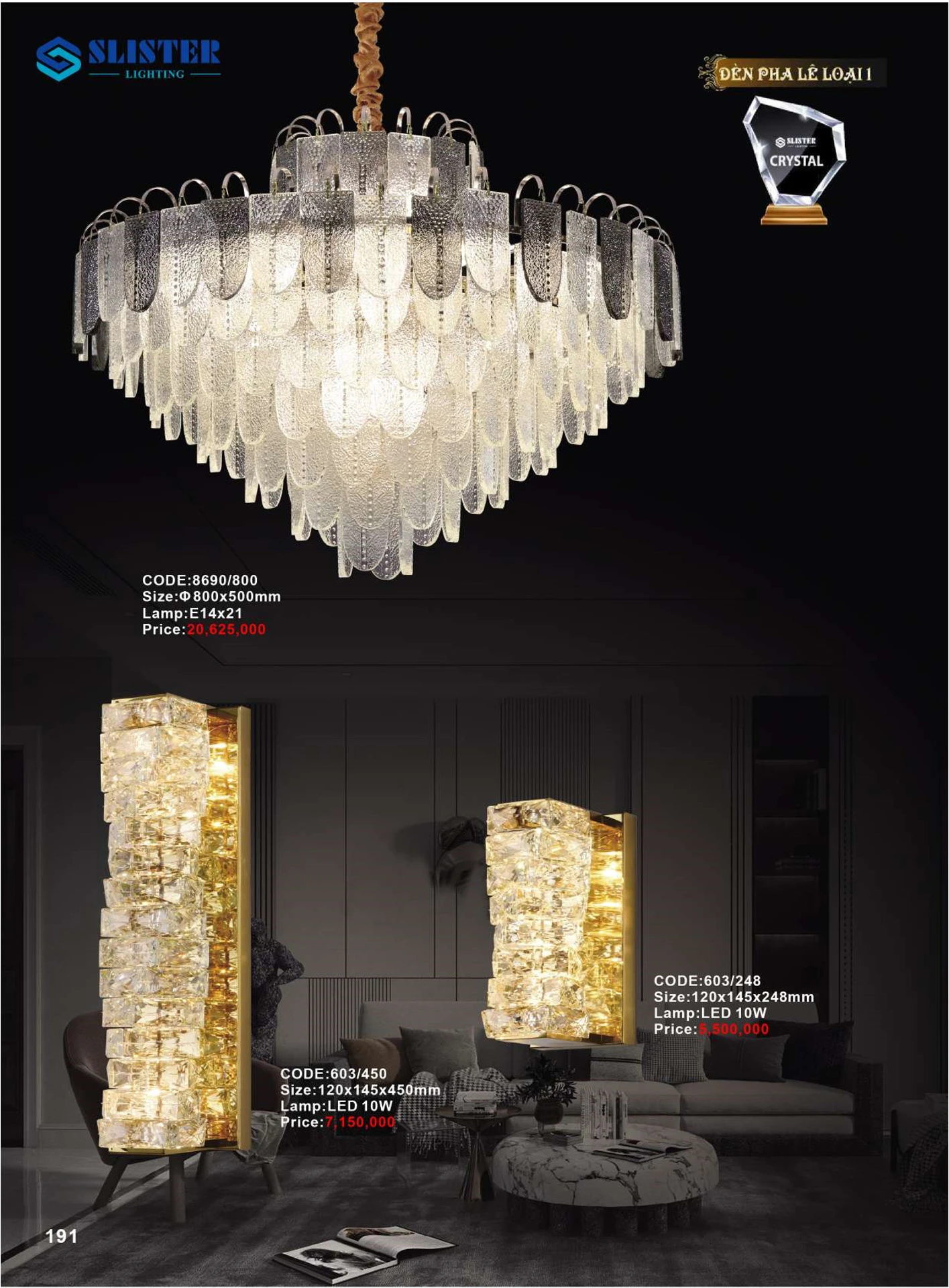 Catalogue Đèn Trang Trí SLISTER 2026 - Trang 192)