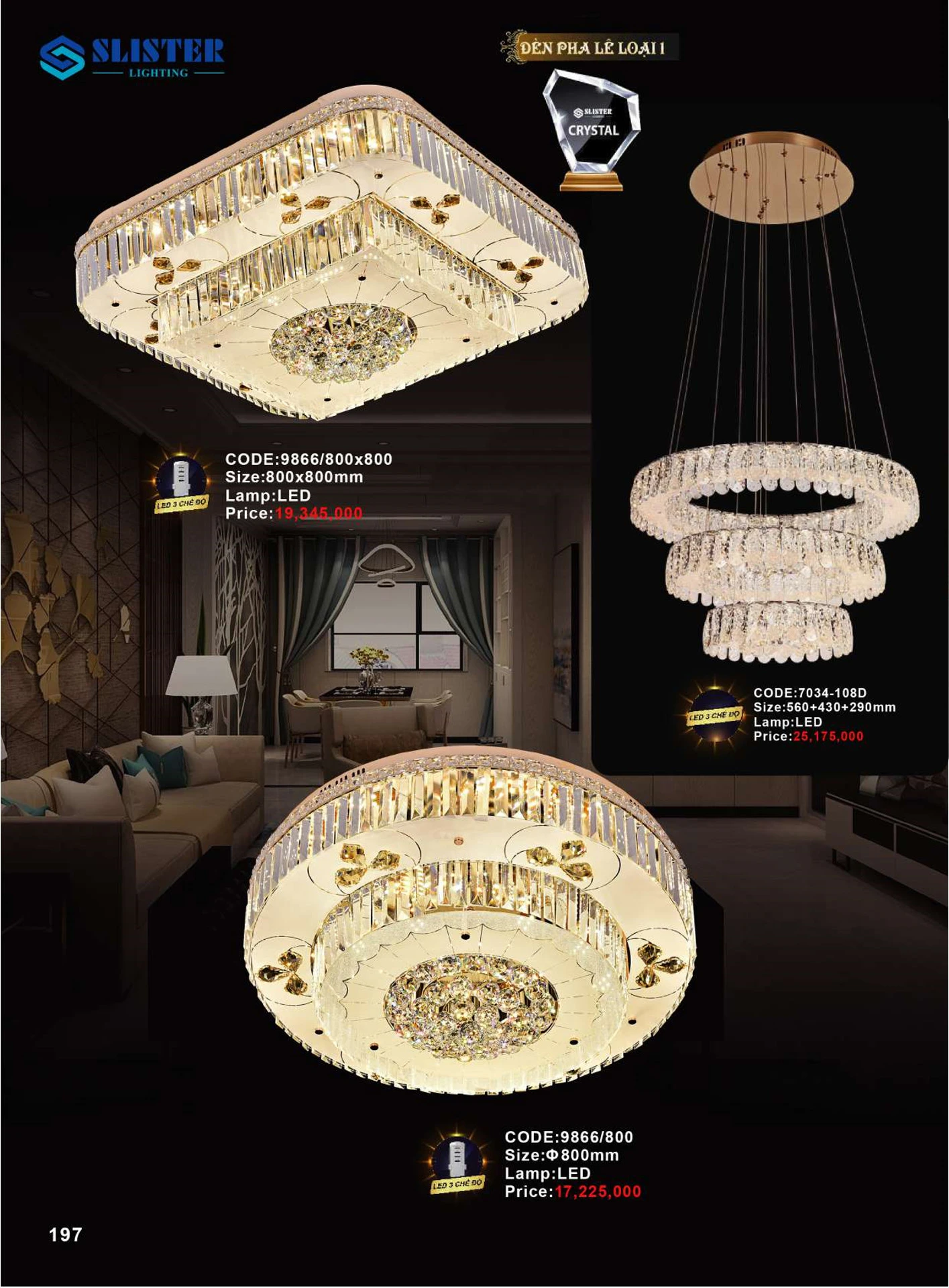 Catalogue Đèn Trang Trí SLISTER 2026 - Trang 198)