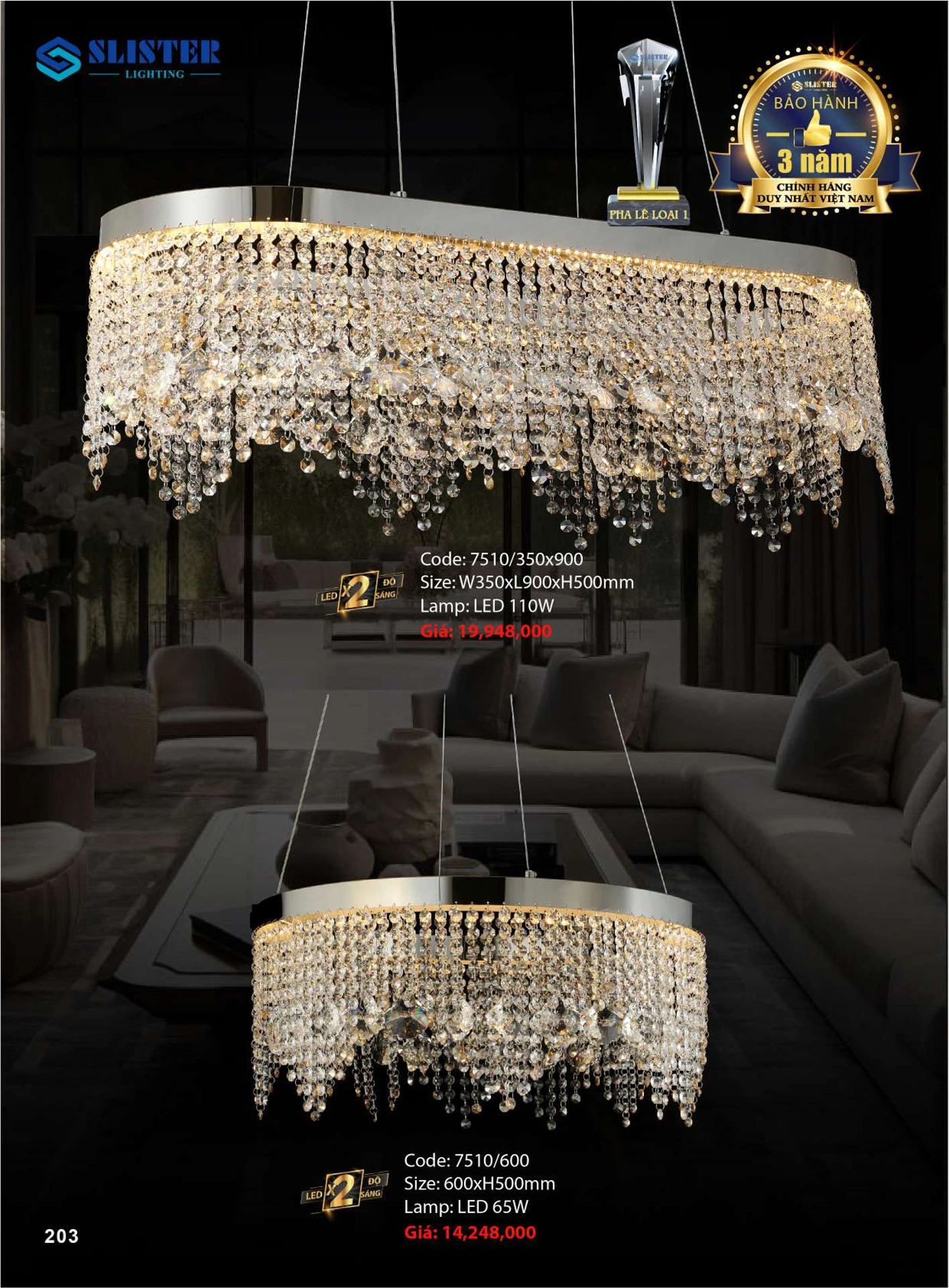 Catalogue Đèn Trang Trí SLISTER 2026 - Trang 204)