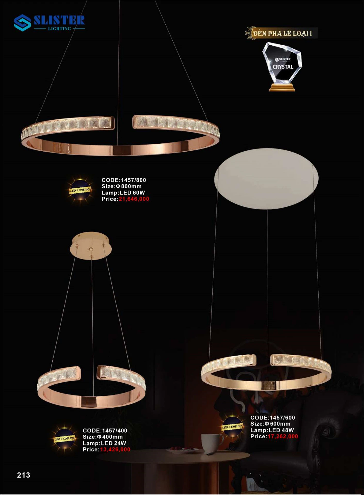 Catalogue Đèn Trang Trí SLISTER 2026 - Trang 214)