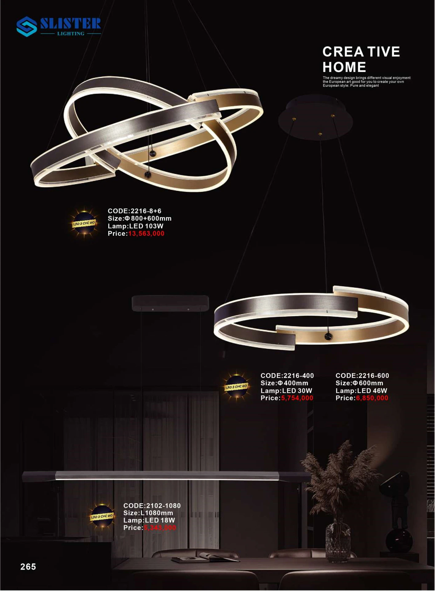 Catalogue Đèn Trang Trí SLISTER 2026 - Trang 266)
