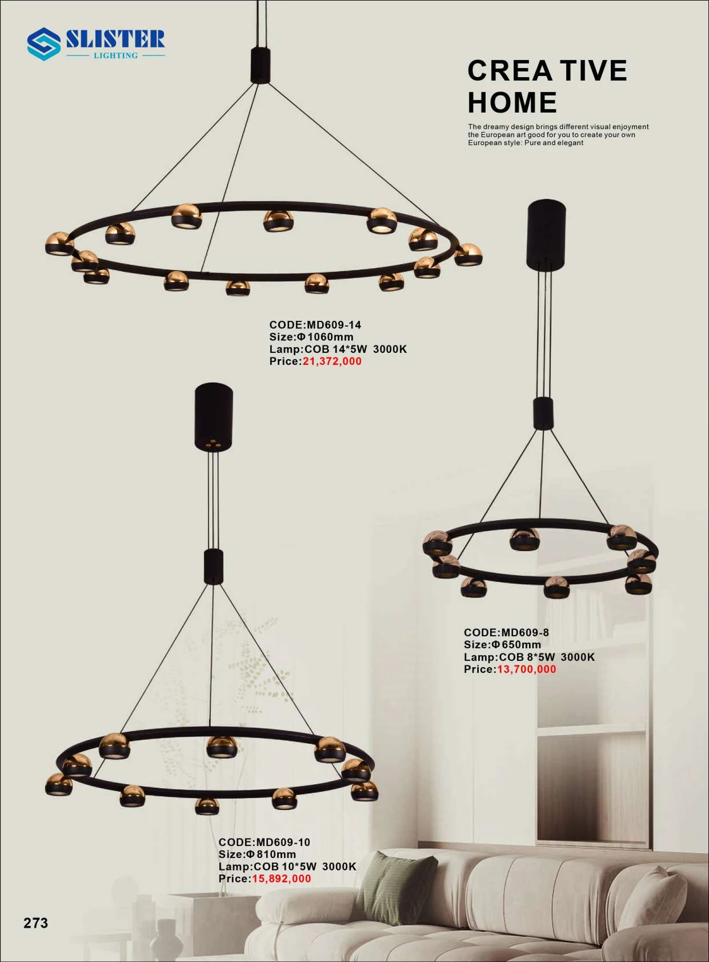 Catalogue Đèn Trang Trí SLISTER 2026 - Trang 274)