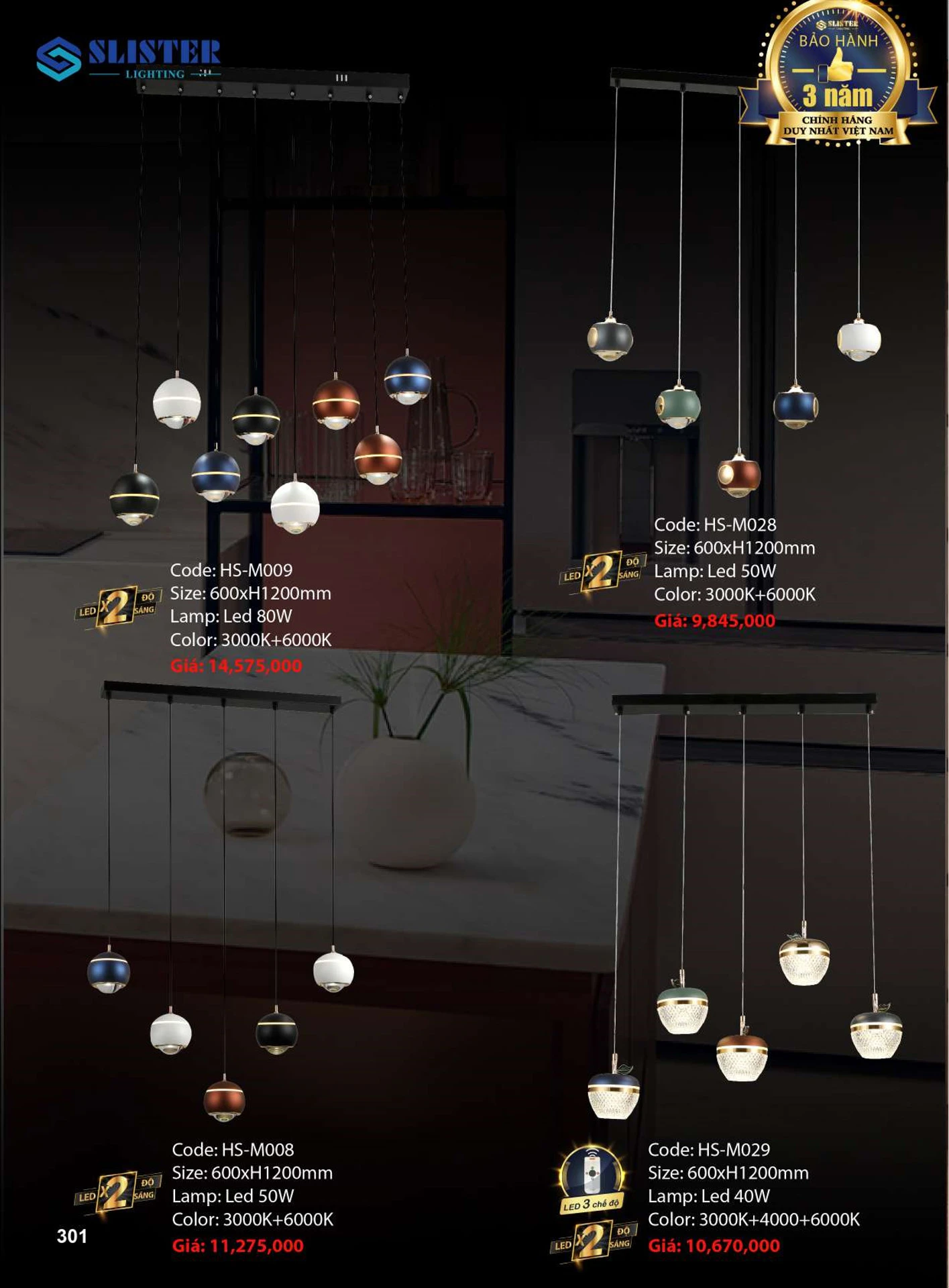 Catalogue Đèn Trang Trí SLISTER 2026 - Trang 302)