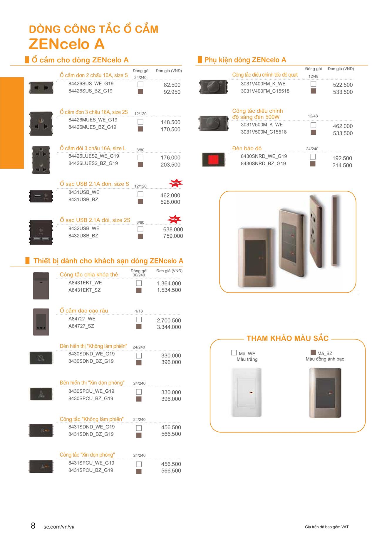 Bảng giá Schneider 2023 (dành cho đại lý) - Trang 8)