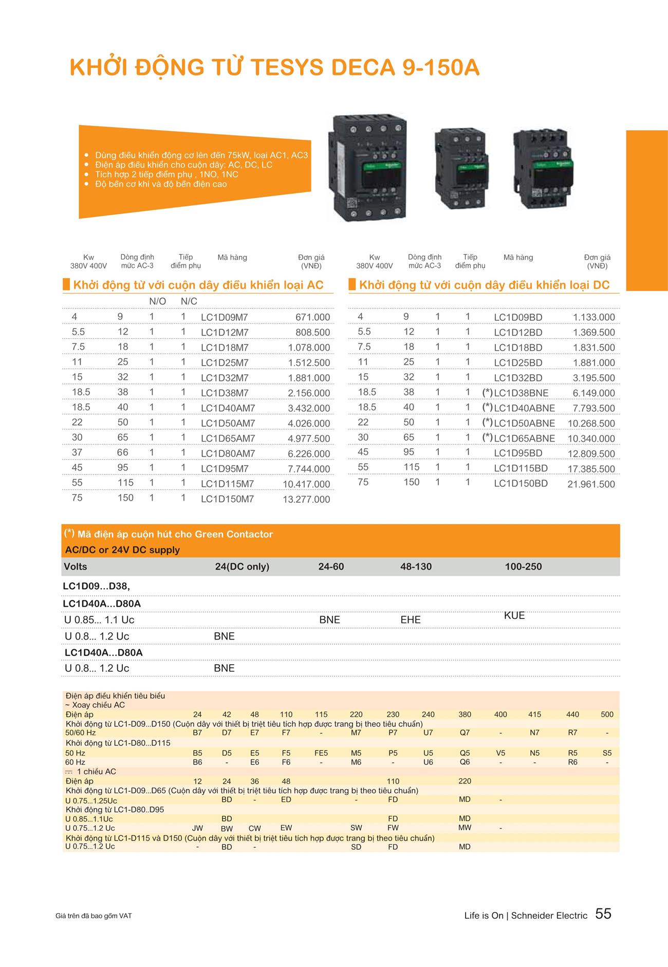 Bảng giá Schneider 2023 (dành cho đại lý) - Trang 55)