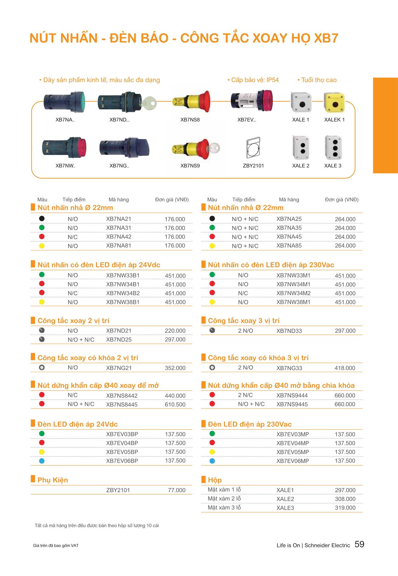 Bảng giá Schneider 2023 (dành cho đại lý) - Trang 59)
