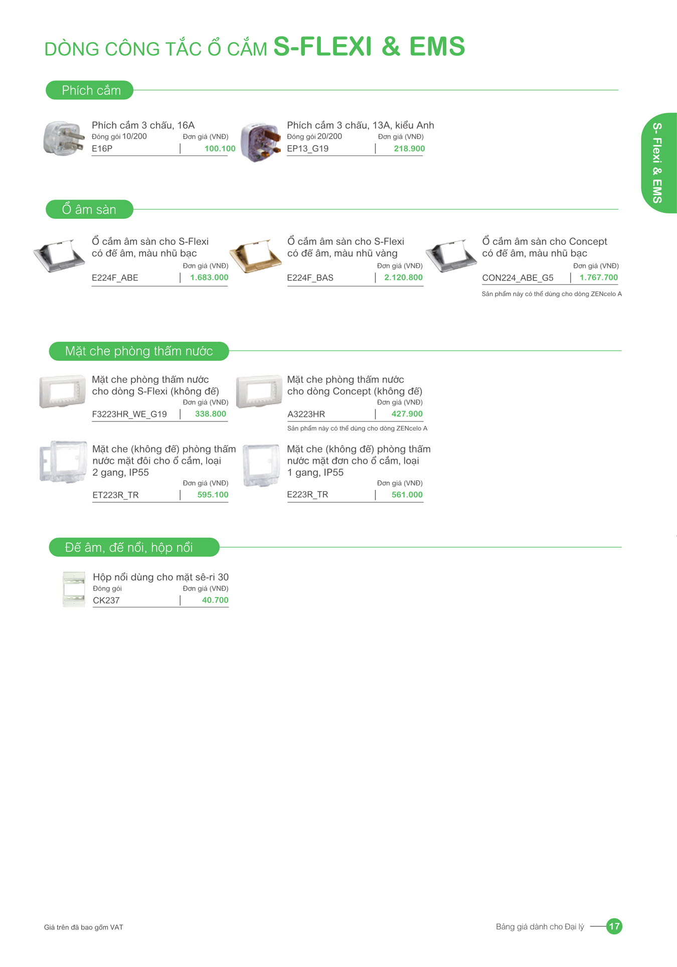 Bảng giá Schneider 2025 (dành cho đại lý) - Trang 17)