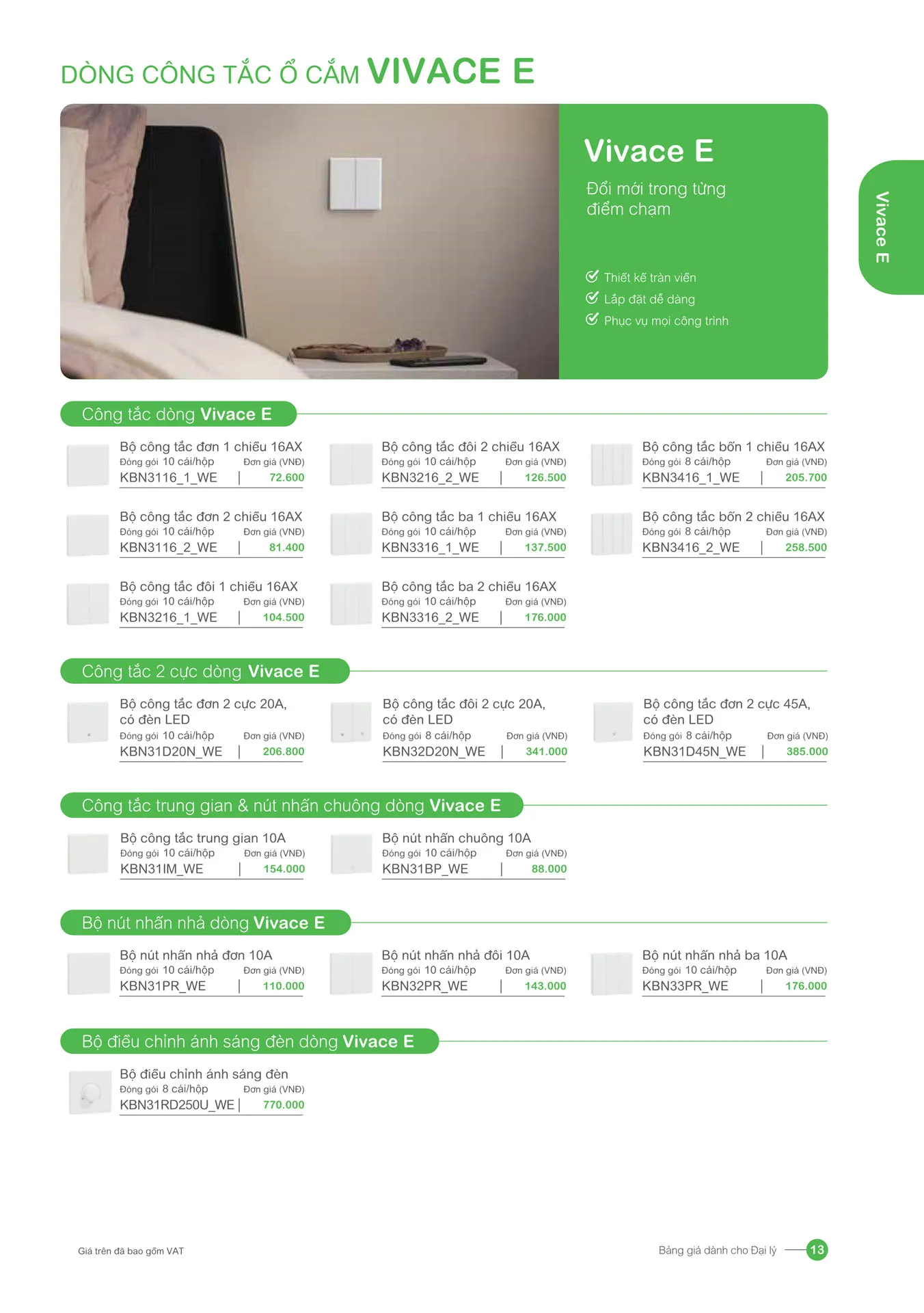 Bảng giá Schneider 2026 (dành cho đại lý) - Trang 13)