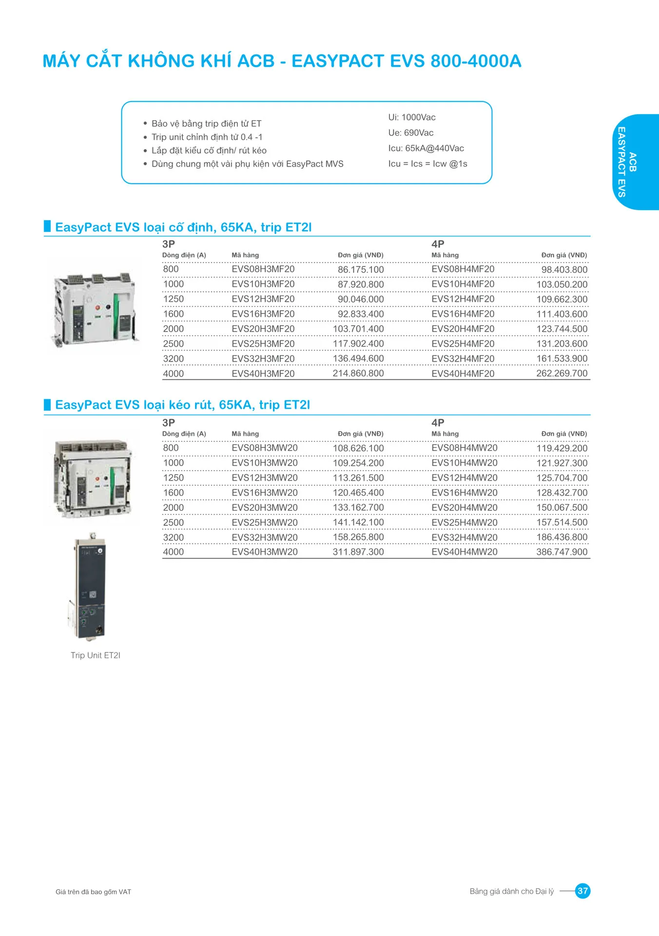 Bảng giá Schneider 2026 (dành cho đại lý) - Trang 37)