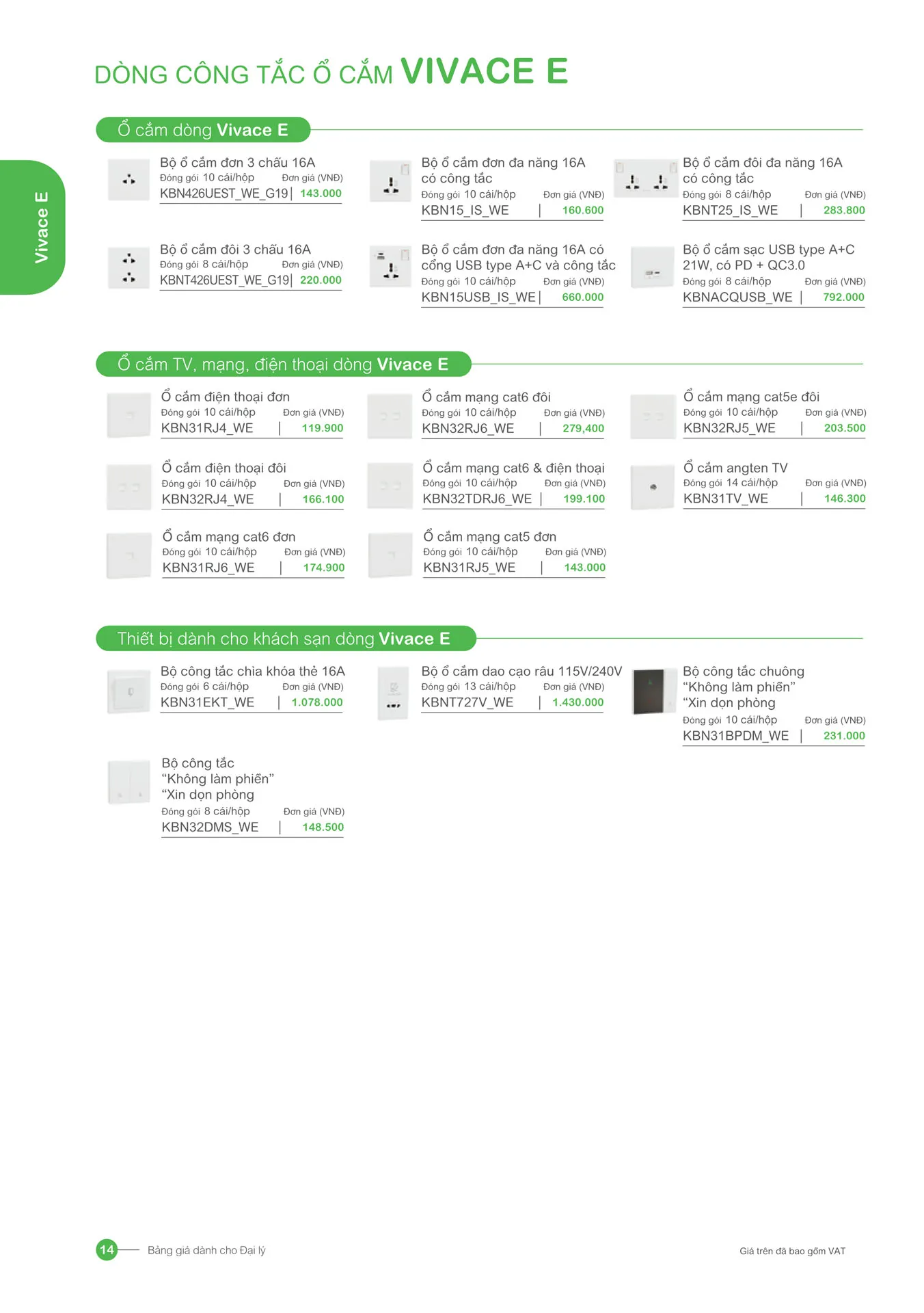 Bảng giá Schneider 2026 (dành cho đại lý) - Trang 14)