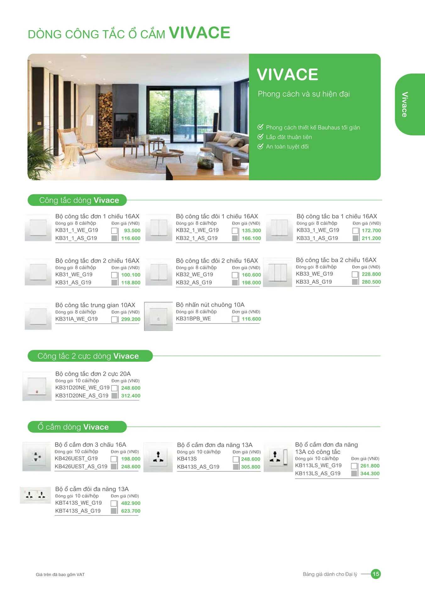 Bảng giá Schneider 2026 (dành cho đại lý) - Trang 15)