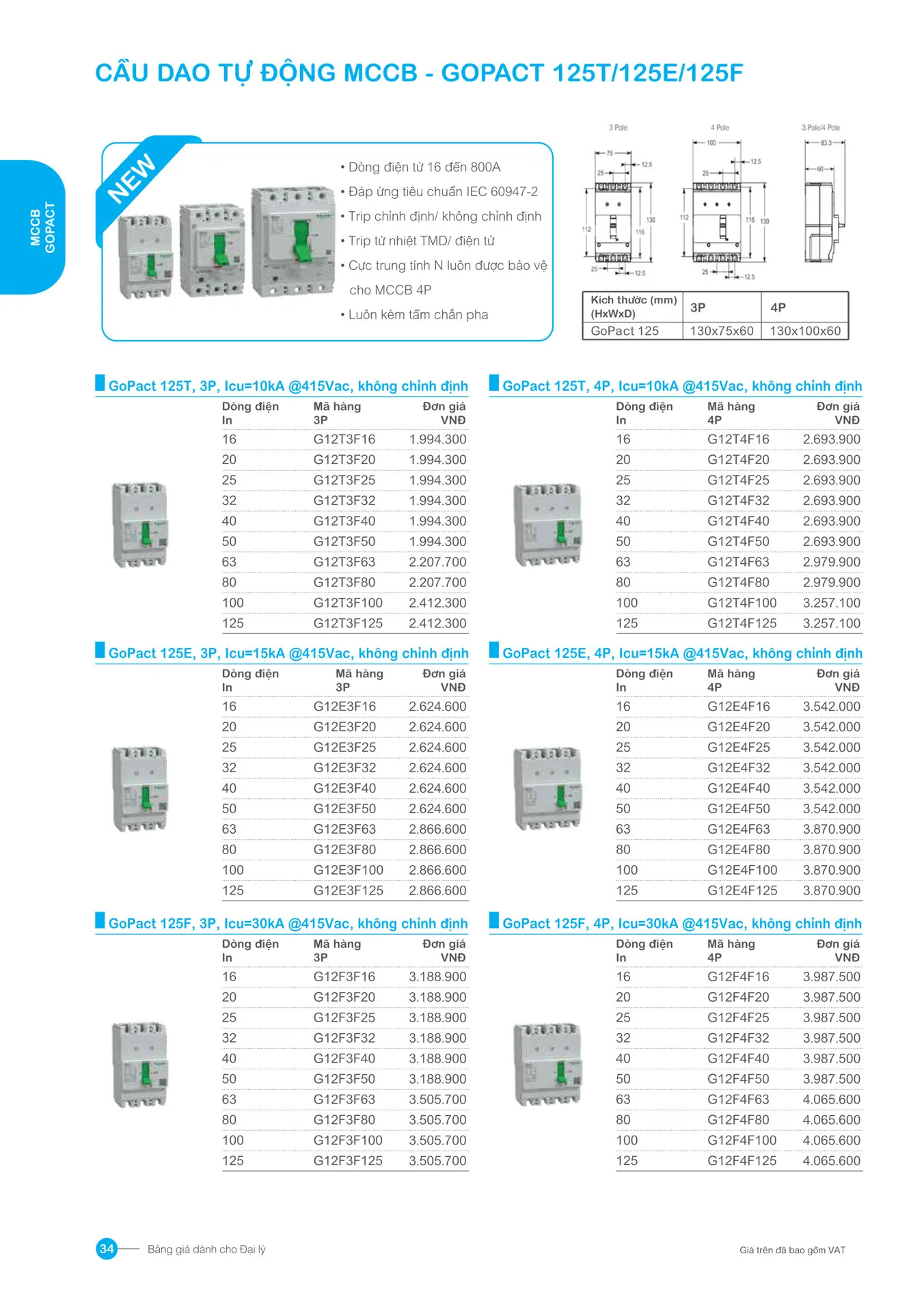 Bảng giá Schneider 2026 (dành cho đại lý) - Trang 34)