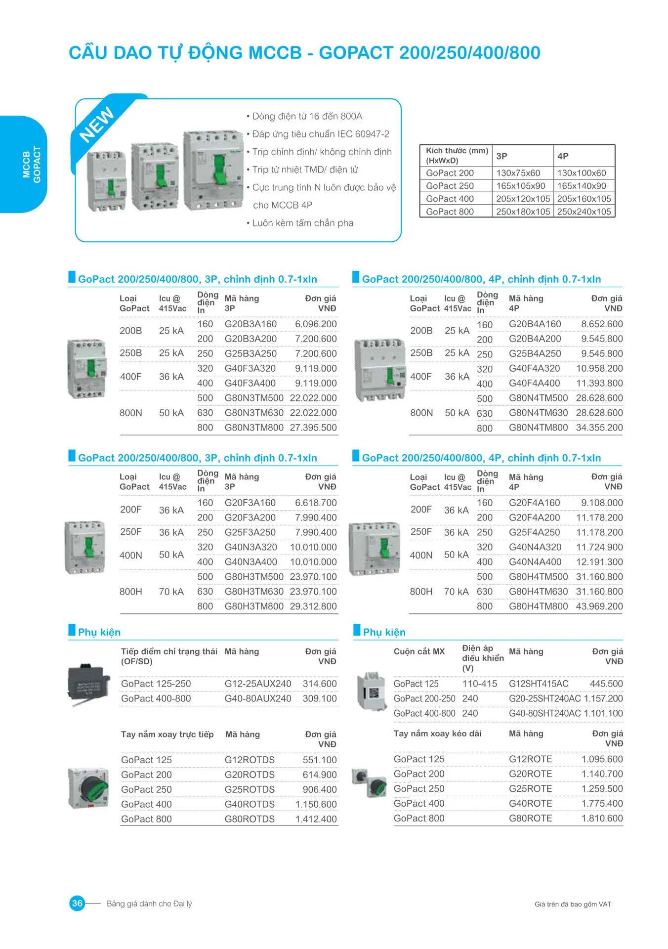 Bảng giá Schneider 2026 (dành cho đại lý) - Trang 36)