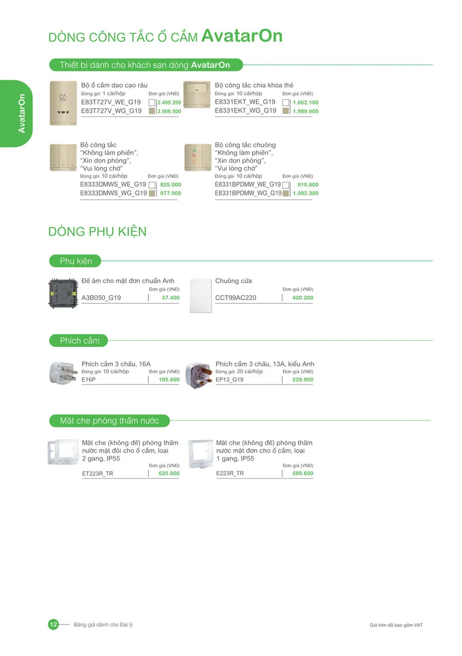 Bảng giá Schneider 2026 (dành cho đại lý) - Trang 12)