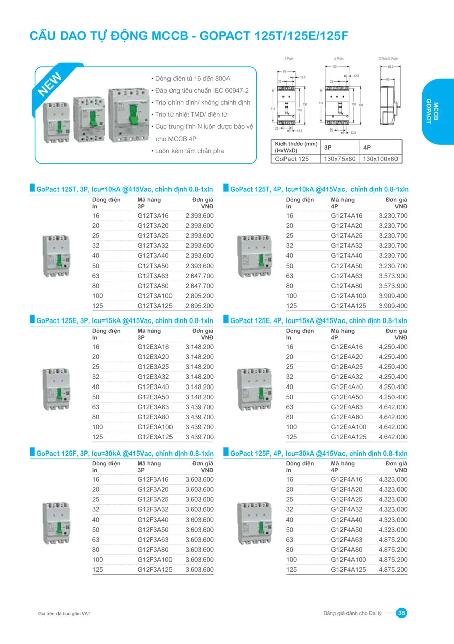 Bảng giá Schneider 2026 (dành cho đại lý) - Trang 35)