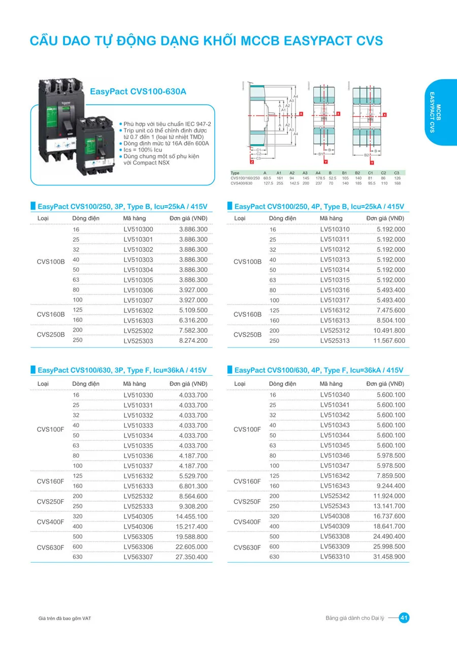 Bảng giá Schneider 2026 (dành cho đại lý) - Trang 41)