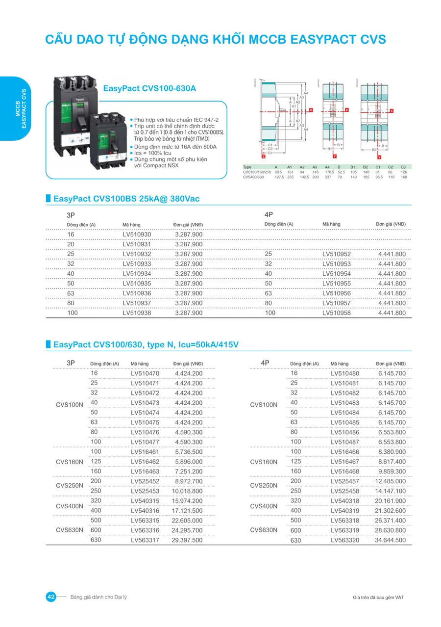 Bảng giá Schneider 2026 (dành cho đại lý) - Trang 42)