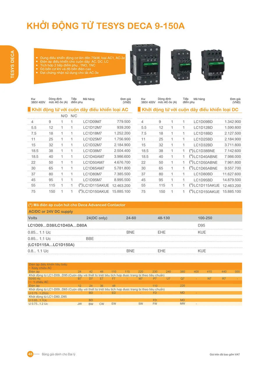 Bảng giá Schneider 2026 (dành cho đại lý) - Trang 48)