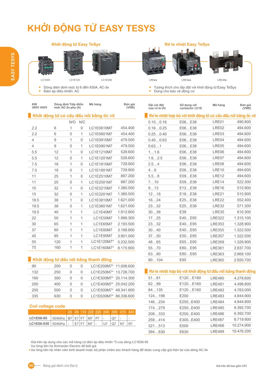 Bảng giá Schneider 2026 (dành cho đại lý) - Trang 50)