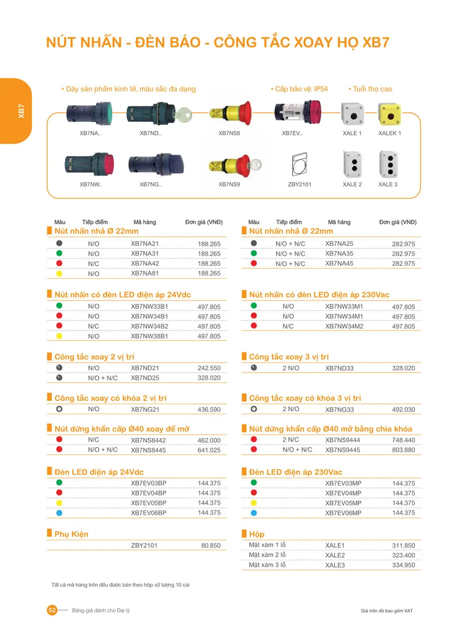 Bảng giá Schneider 2026 (dành cho đại lý) - Trang 52)