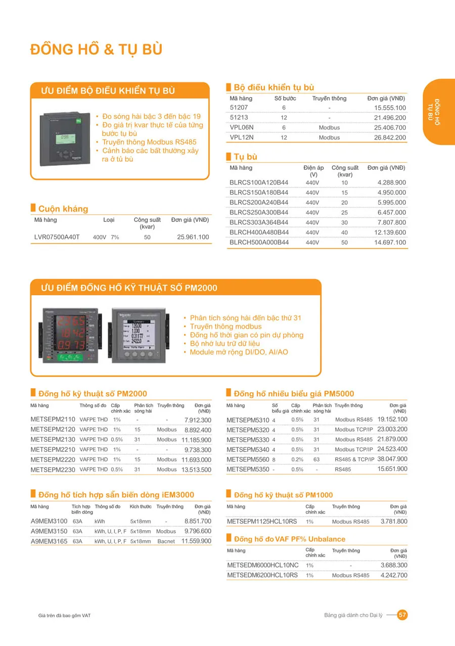 Bảng giá Schneider 2026 (dành cho đại lý) - Trang 57)