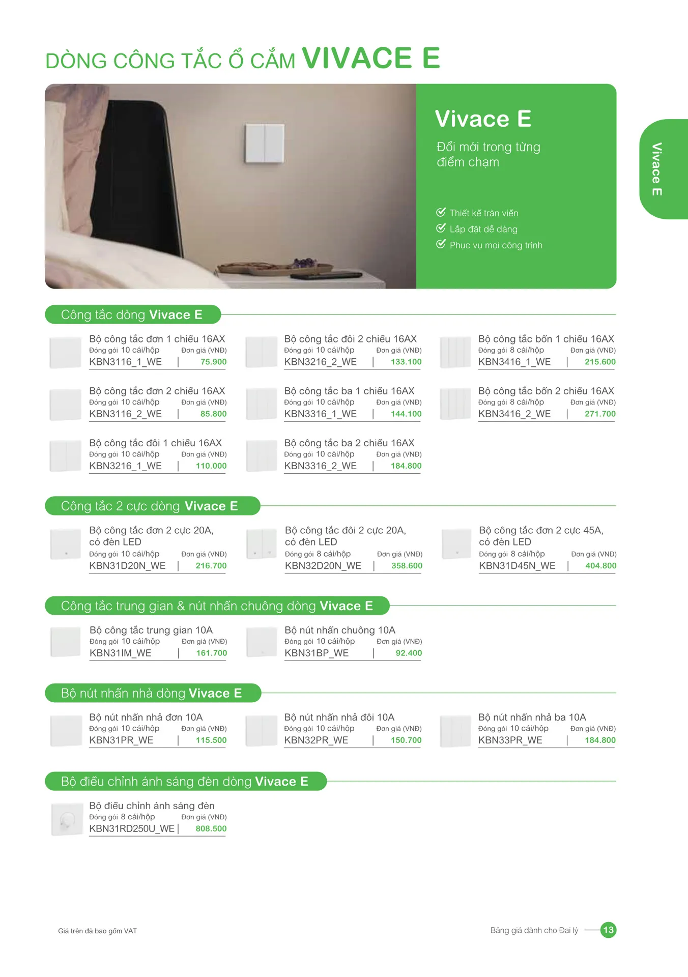 Bảng giá Schneider 2026 (dành cho đại lý) - Trang 13)