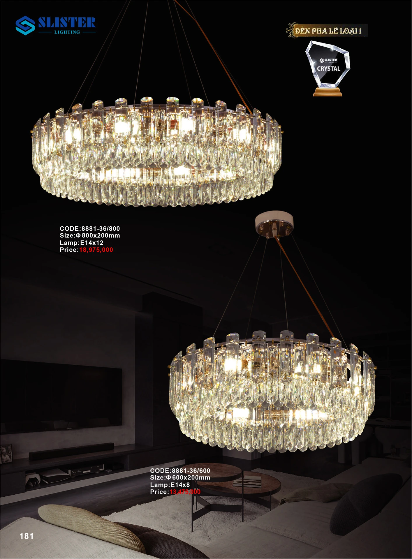 Catalogue Đèn Trang Trí SLISTER 2026 - Trang 180