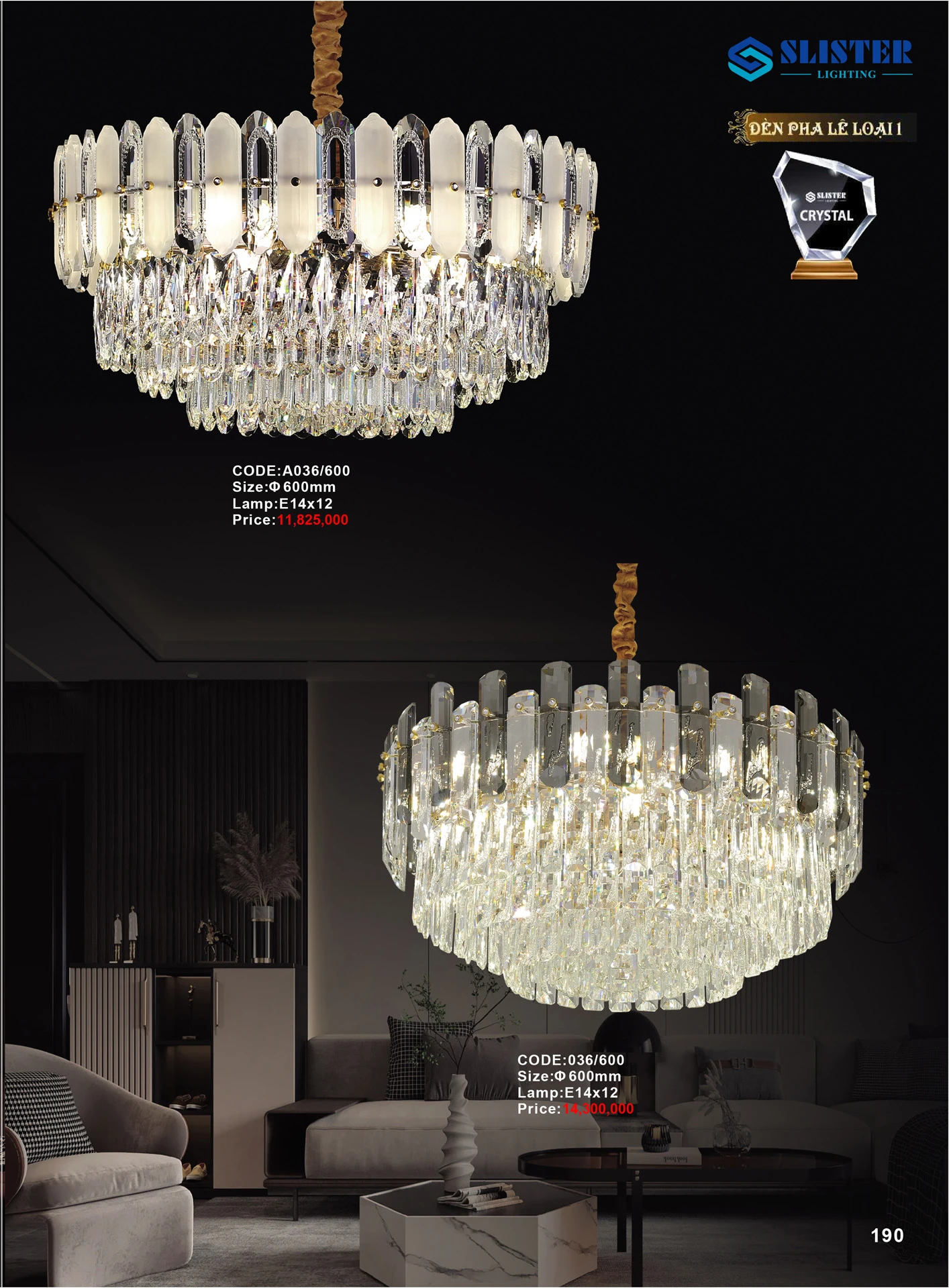 Catalogue Đèn Trang Trí SLISTER 2026 - Trang 189