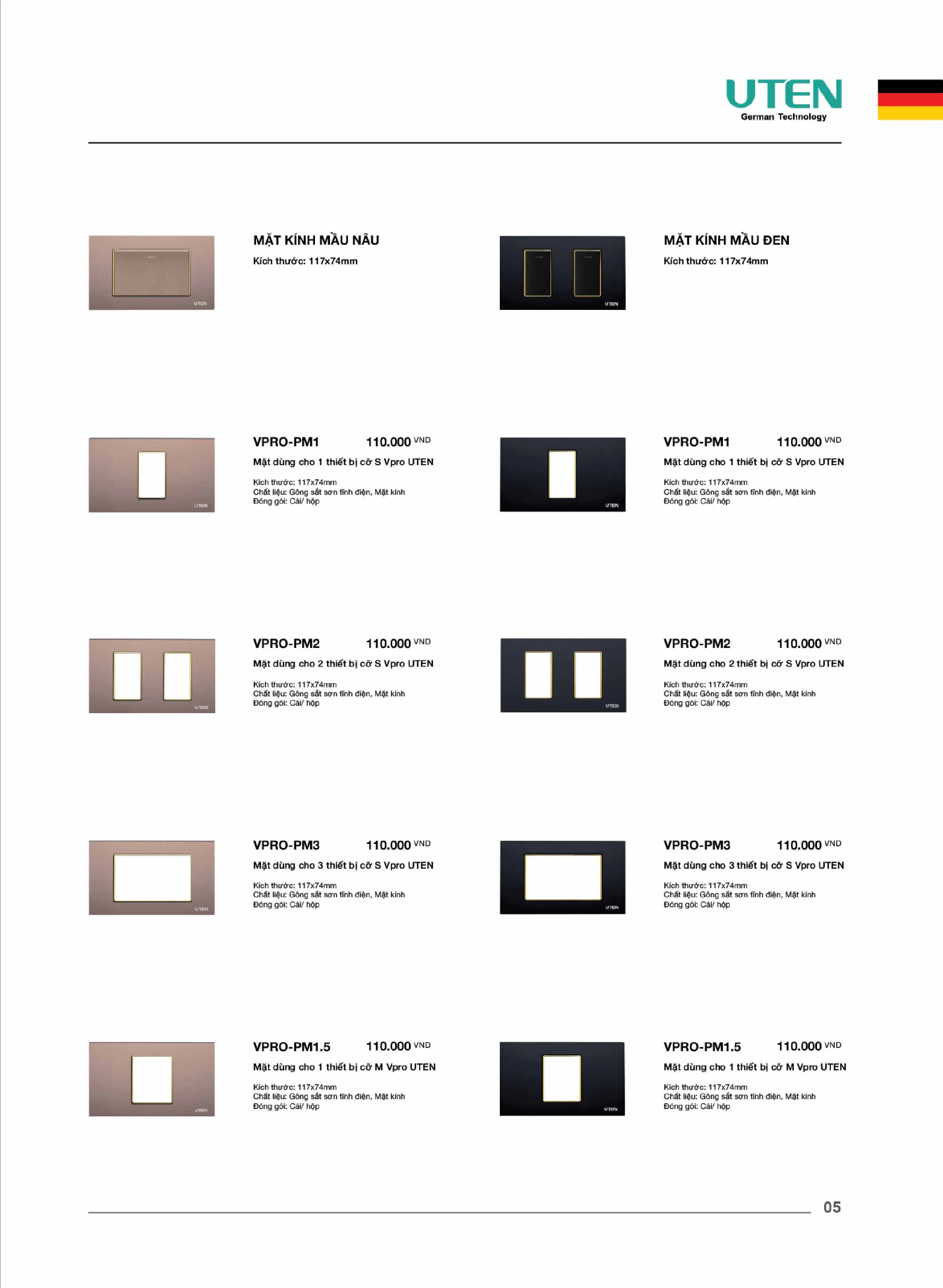 Catalogue UTEN 2026 (Công tắc & Ổ cắm) - Trang 6)