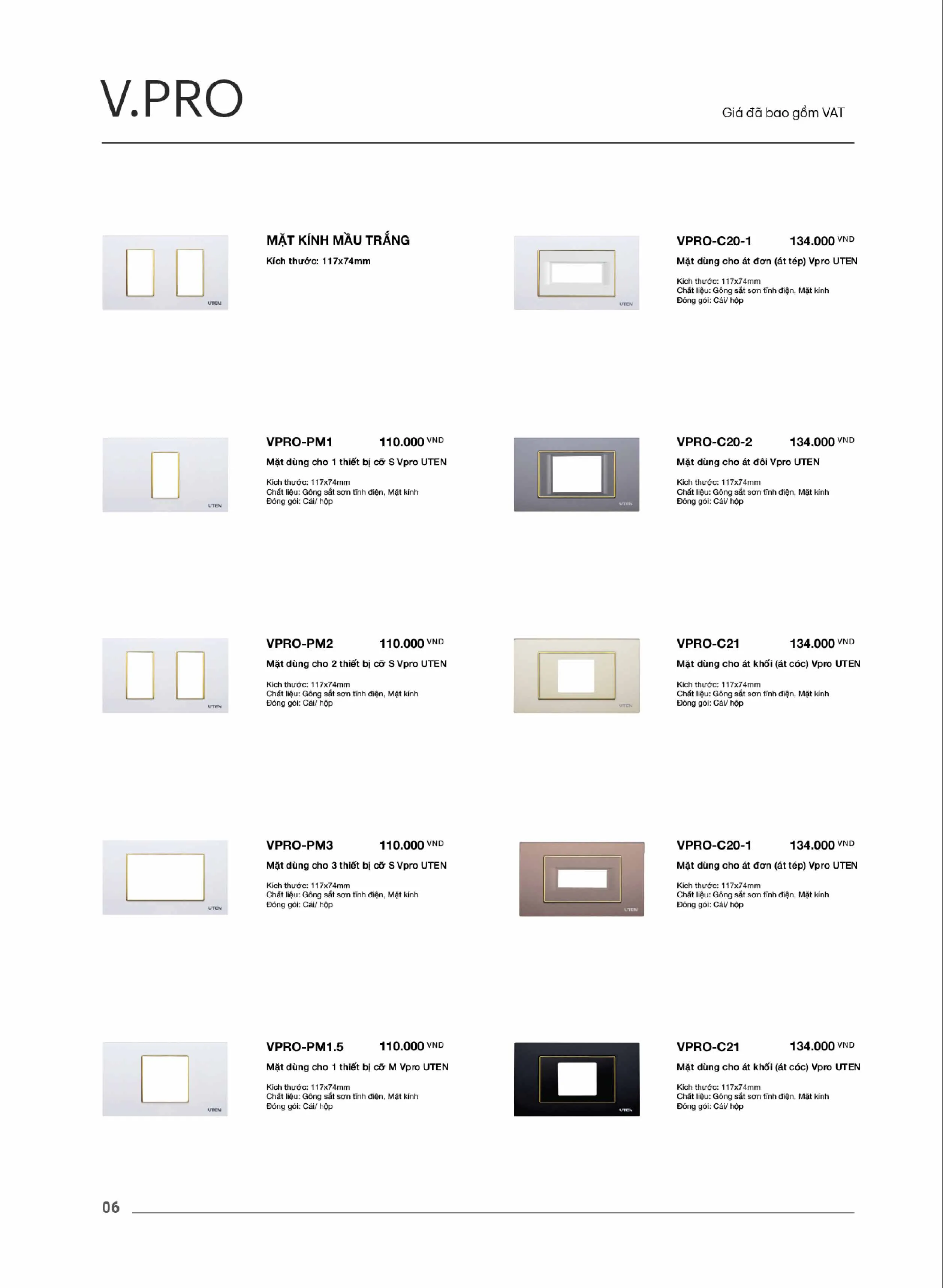 Catalogue UTEN 2026 (Công tắc & Ổ cắm) - Trang 7)