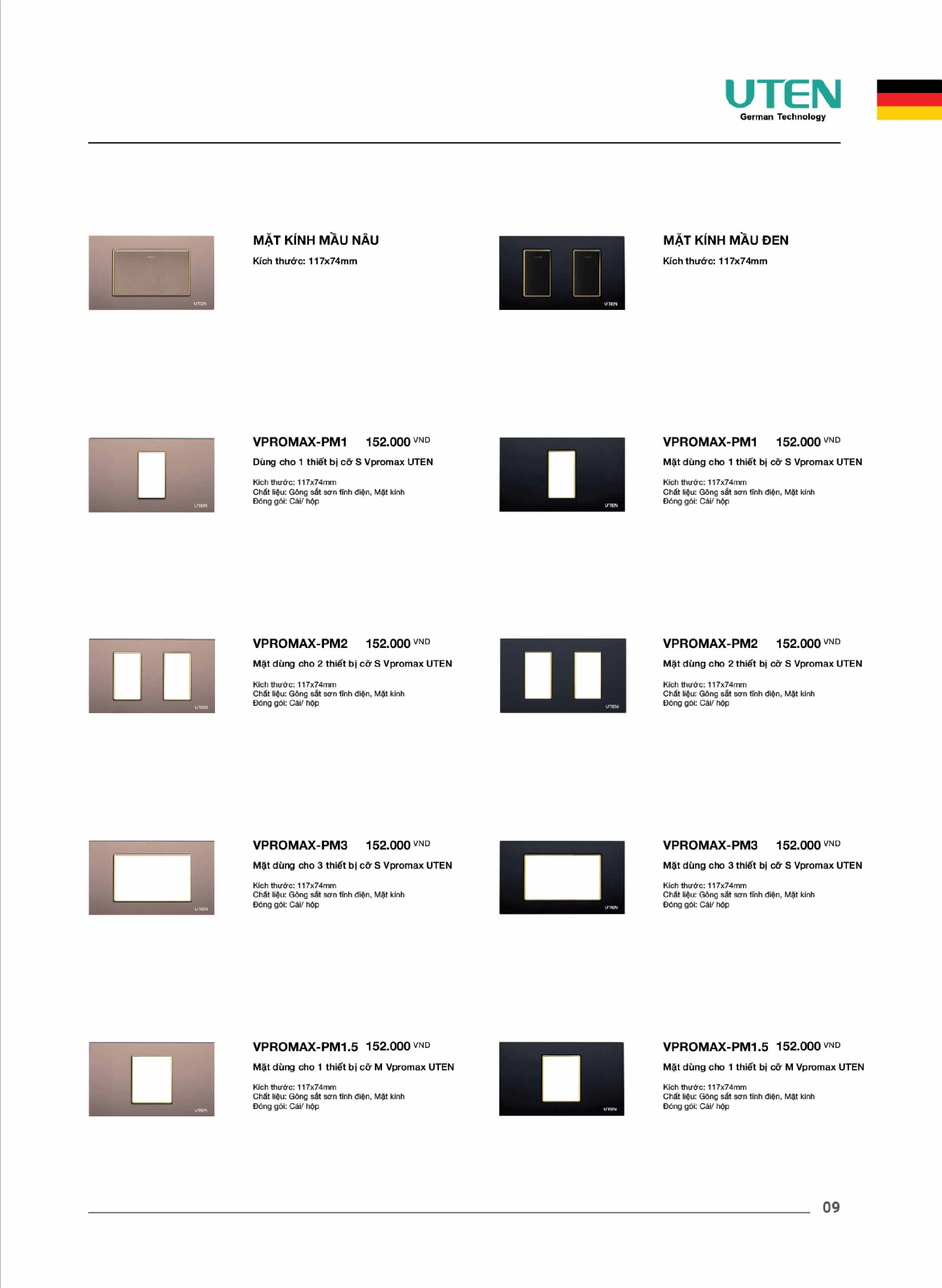 Catalogue UTEN 2026 (Công tắc & Ổ cắm) - Trang 10)