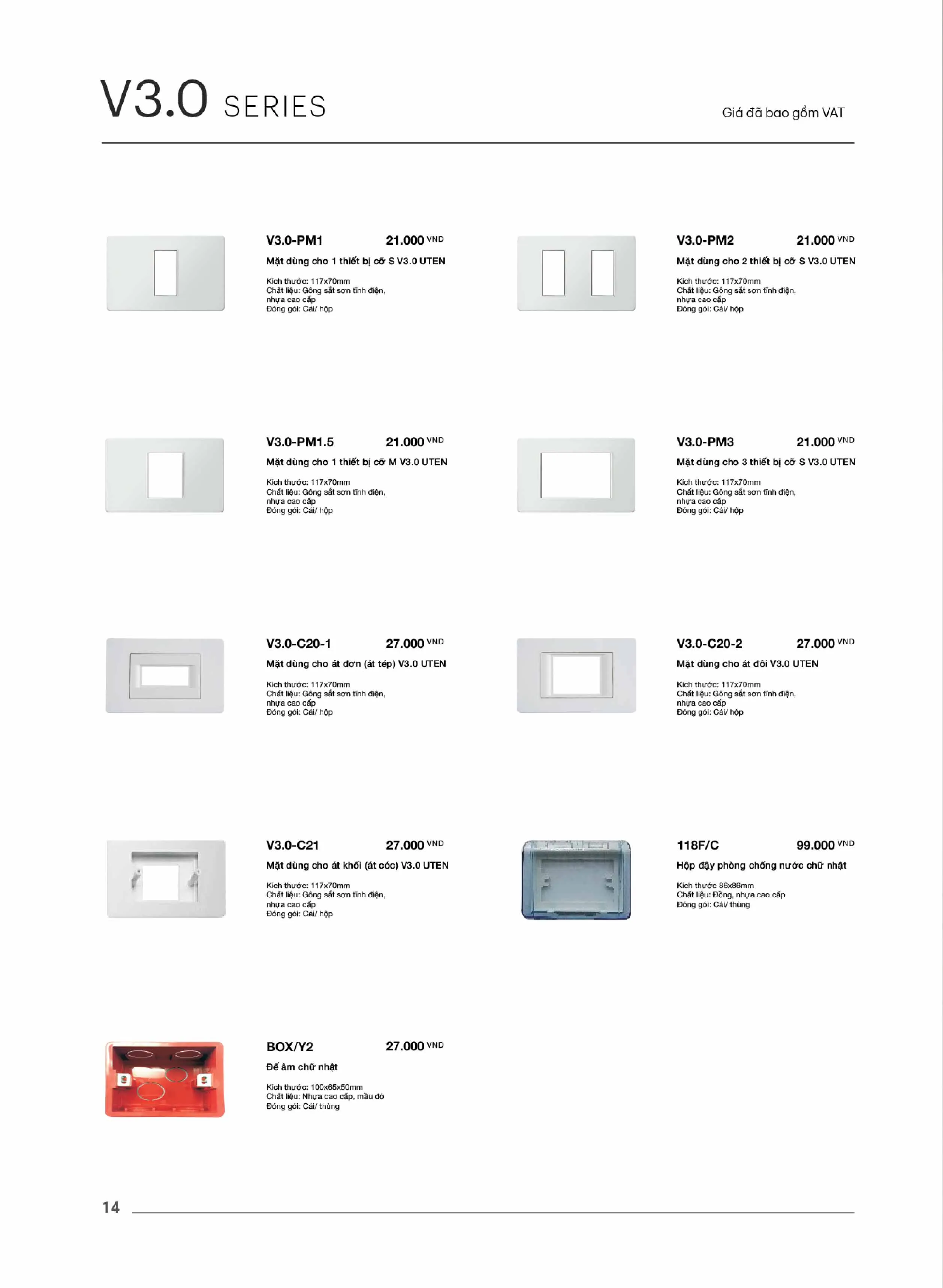 Catalogue UTEN 2026 (Công tắc & Ổ cắm) - Trang 15)