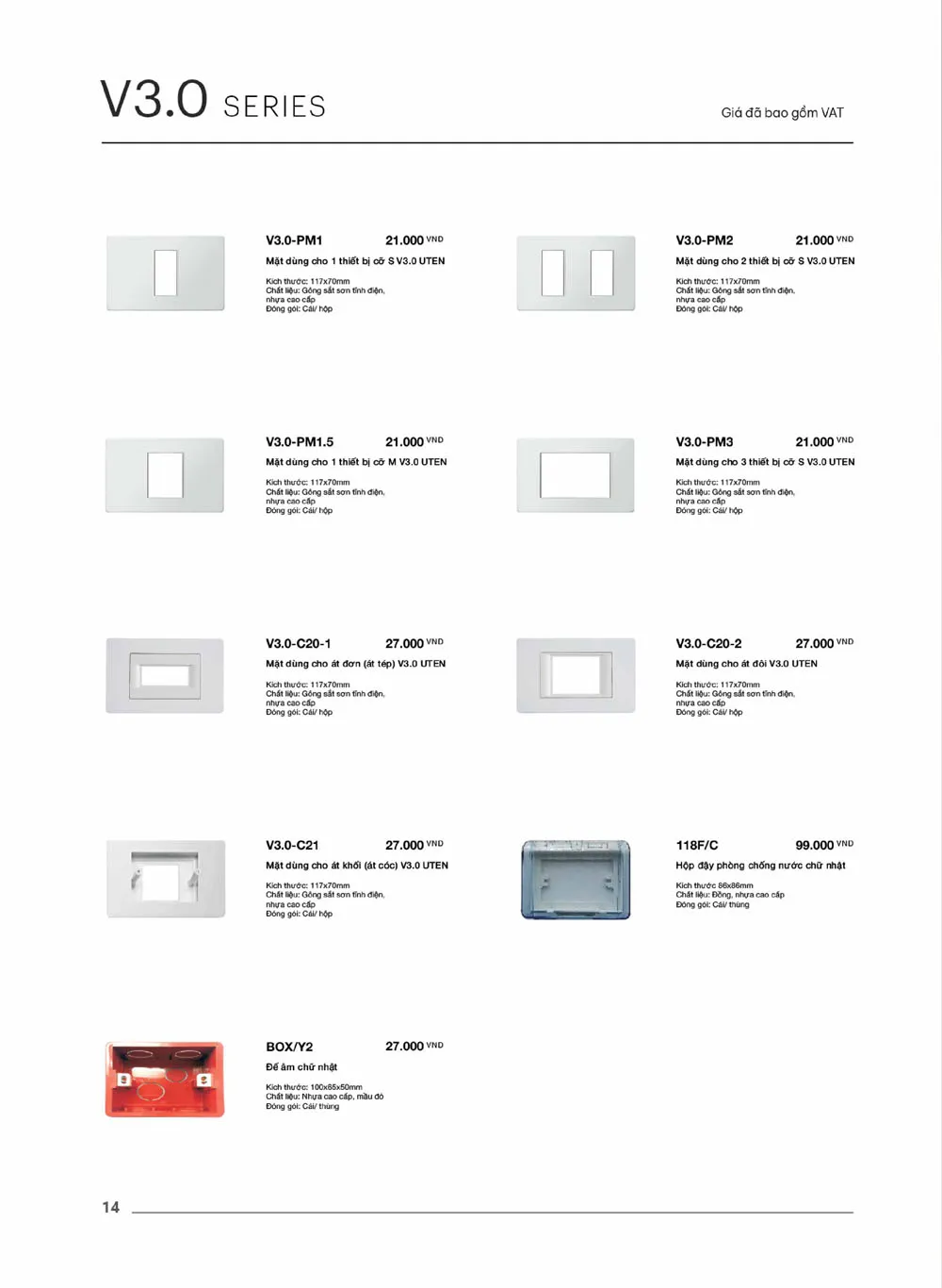 Catalogue UTEN 2026 (Công tắc & Ổ cắm) - Trang 15)