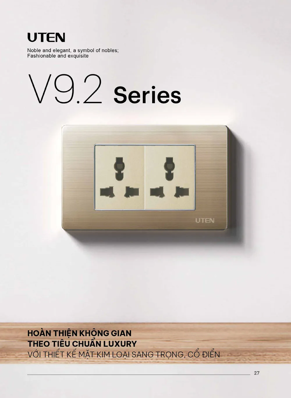 Catalogue UTEN 2026 (Công tắc & Ổ cắm) - Trang 28)