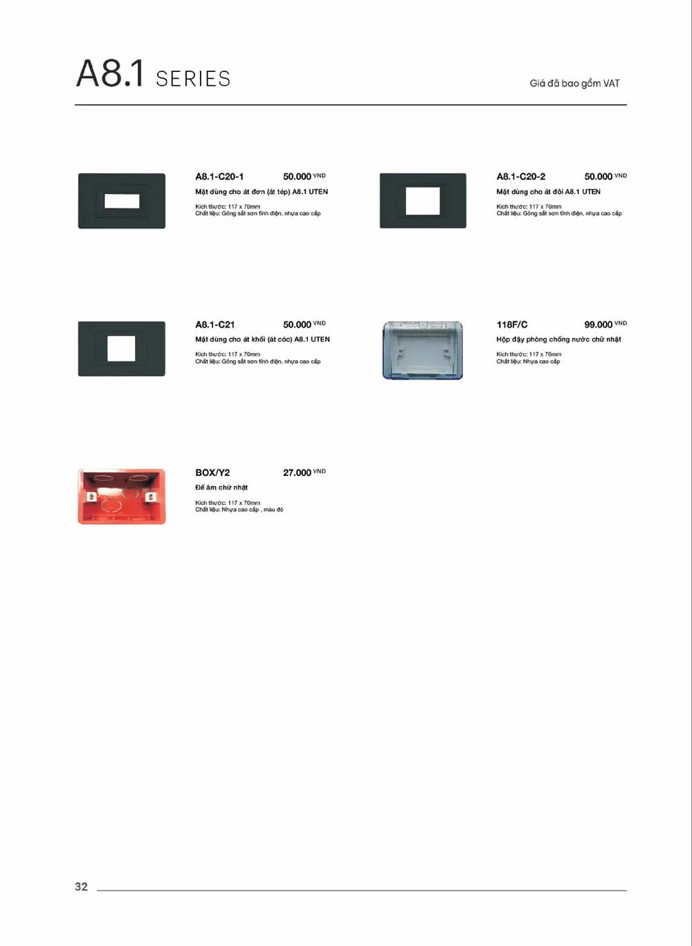 Catalogue UTEN 2026 (Công tắc & Ổ cắm) - Trang 33)