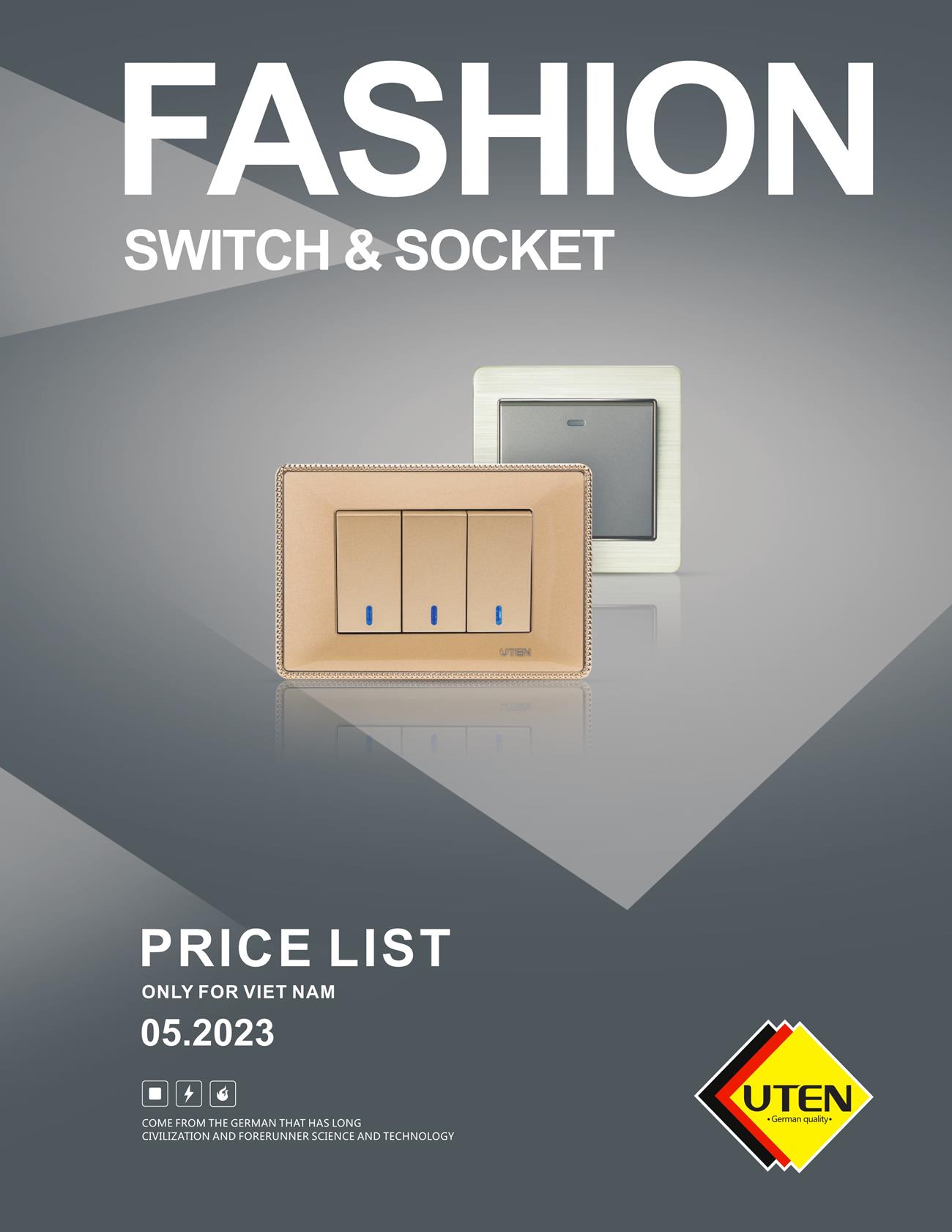 Catalogue UTEN 2023 (Công tắc & Ổ cắm) - Trang 1)
